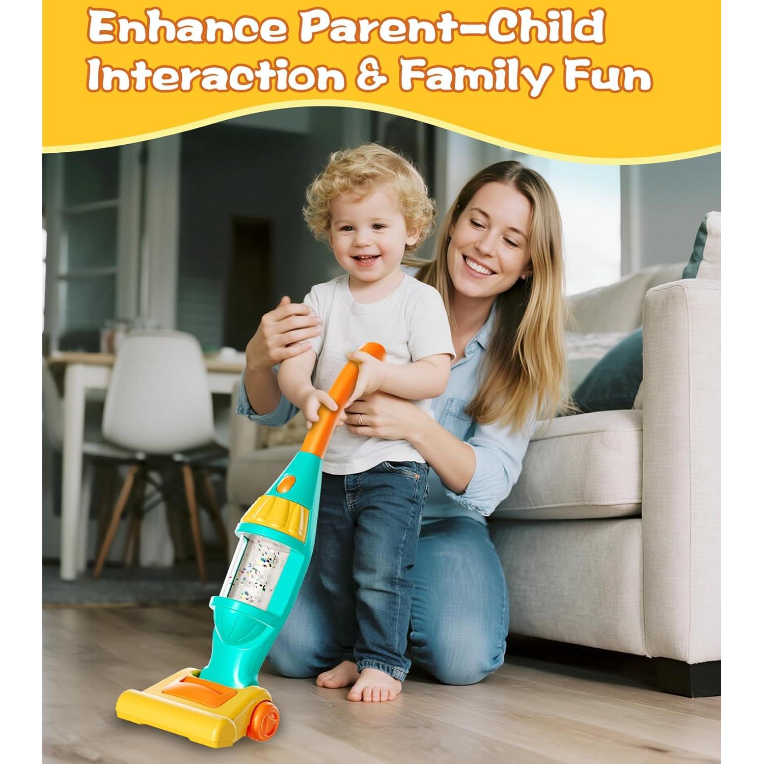 Aspiradora de Juguete BOIMOES con Sonidos y Luces - 3 a 6 Años