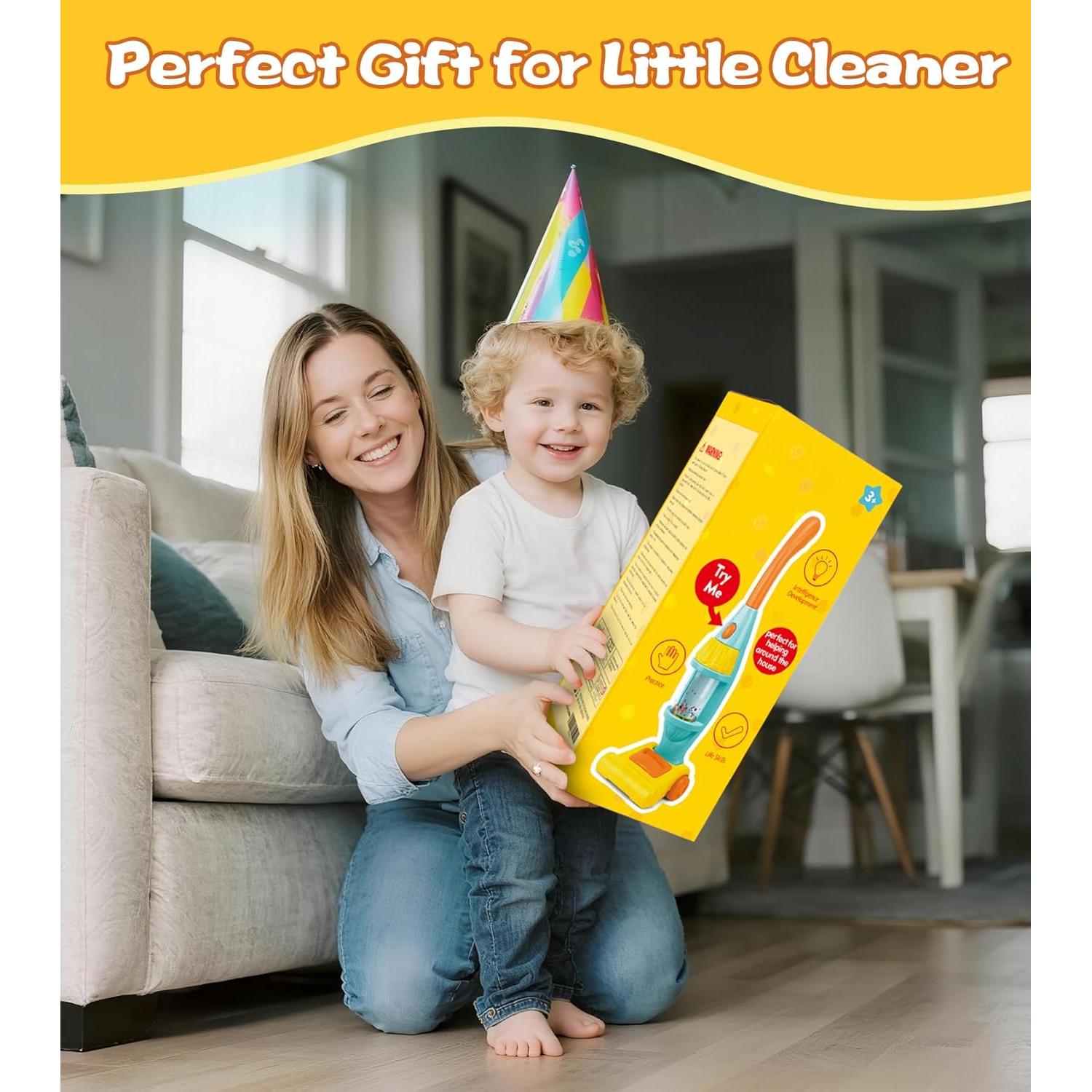 Aspiradora de Juguete BOIMOES con Sonidos y Luces - 3 a 6 Años