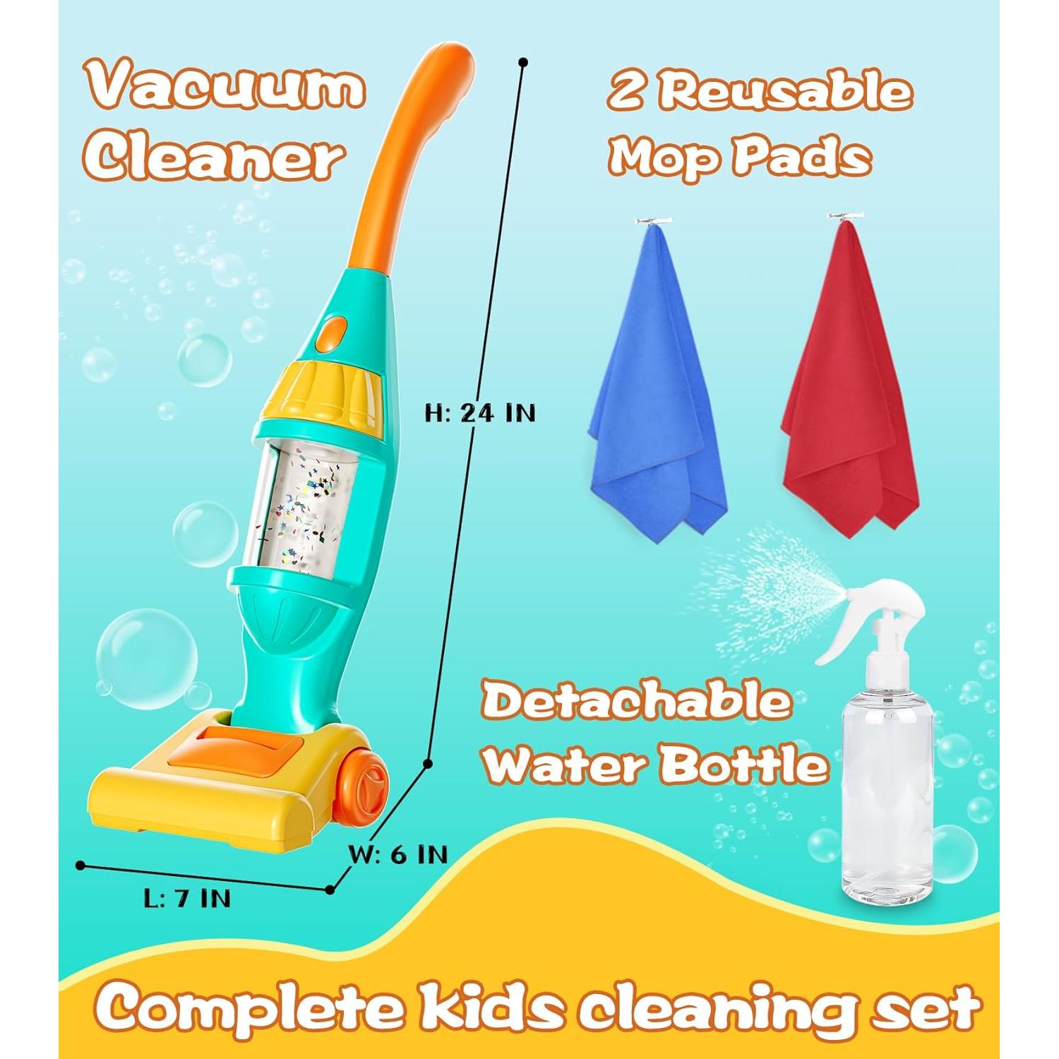 Aspiradora de Juguete BOIMOES con Sonidos y Luces - 3 a 6 Años