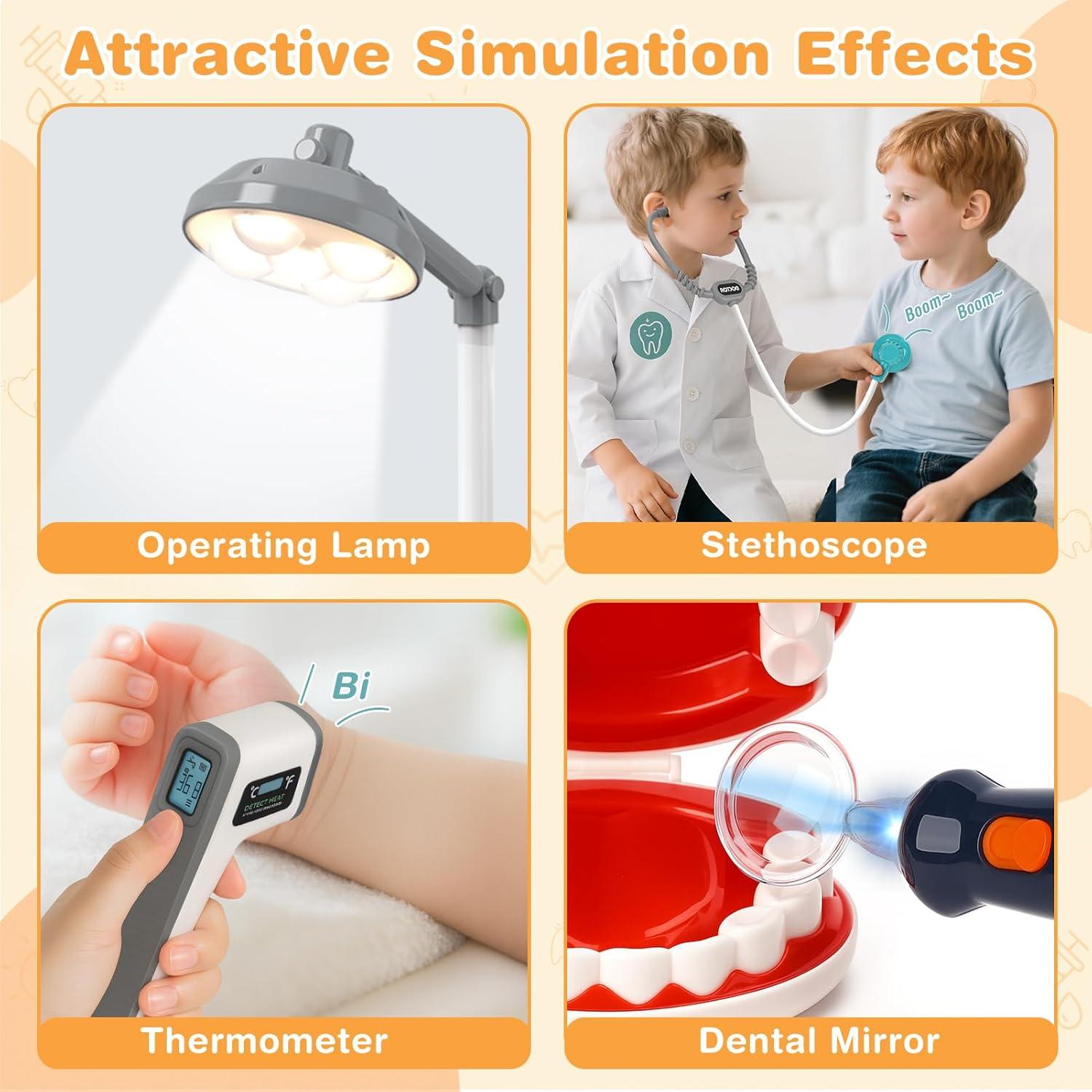 Kit de Juego de Dentista Dreamon - 29 Piezas para Niños 3+ Años