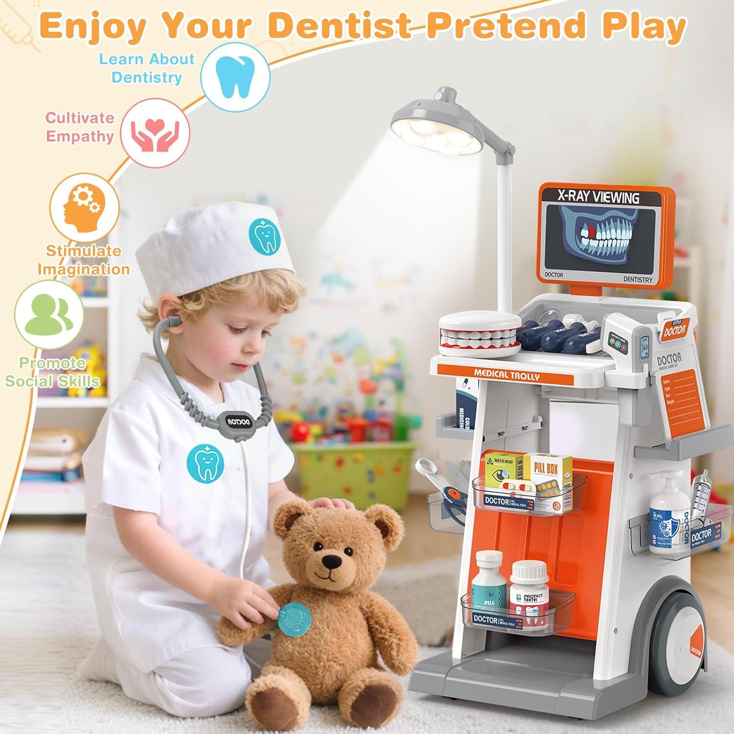 Kit de Juego de Dentista Dreamon - 29 Piezas para Niños 3+ Años