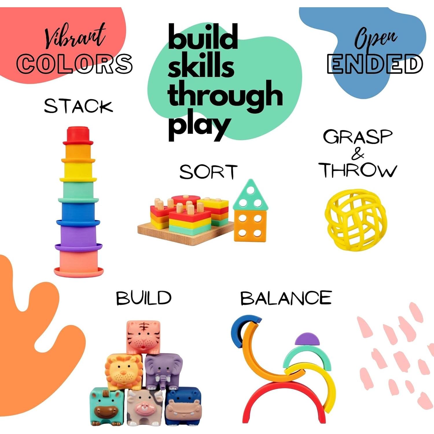 Set de Juguetes Montessori Mac y Amigos 5 en 1 para Bebés