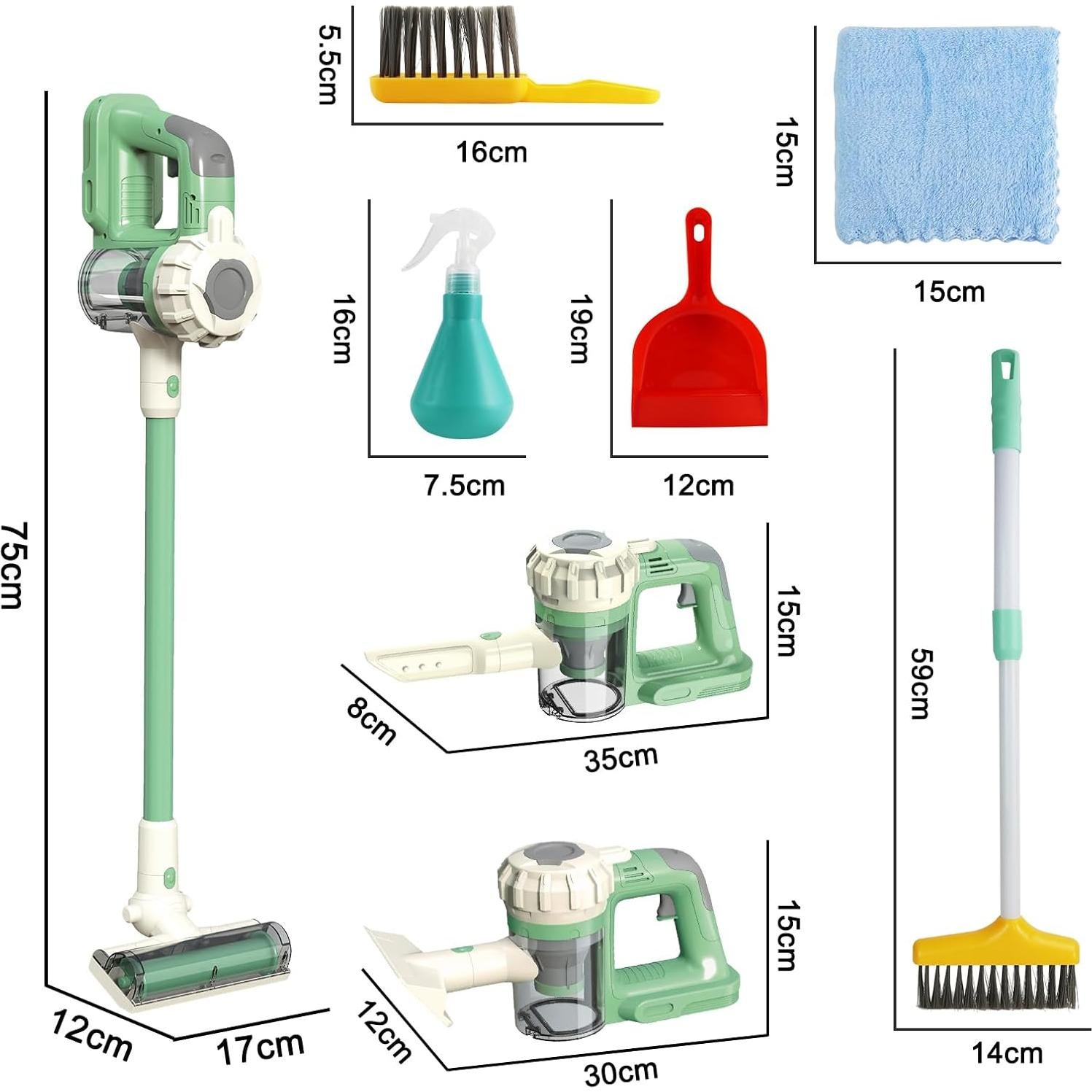 Conjunto de Limpieza Infantil Yocool 6 Piezas Verde