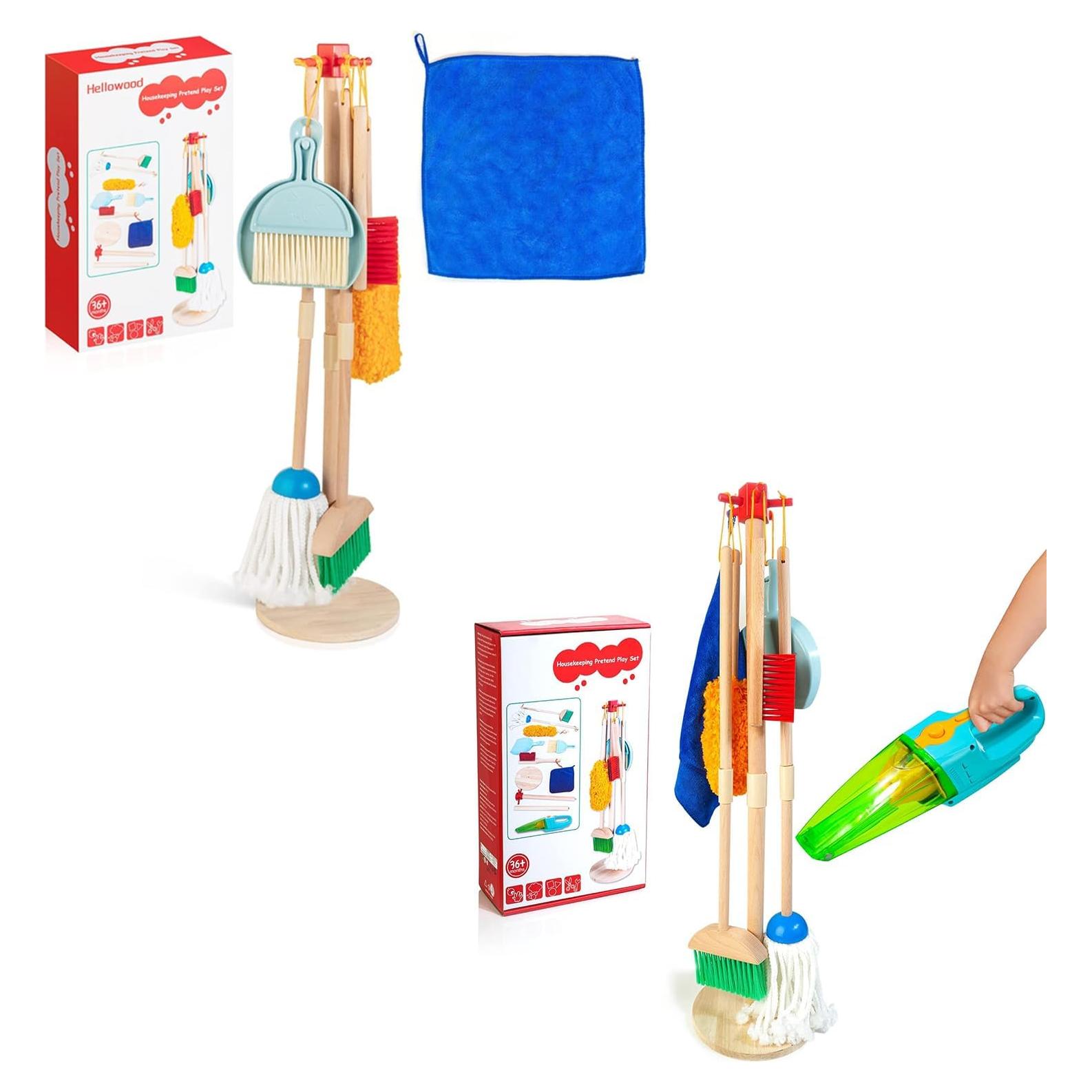 Juego de Limpieza para Niños con Aspiradora Eléctrica 8 Piezas