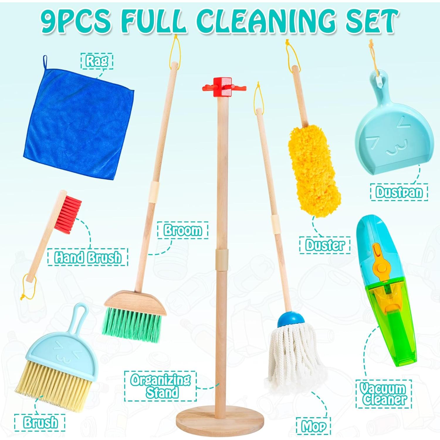 Juego de Limpieza para Niños con Aspiradora Eléctrica 8 Piezas