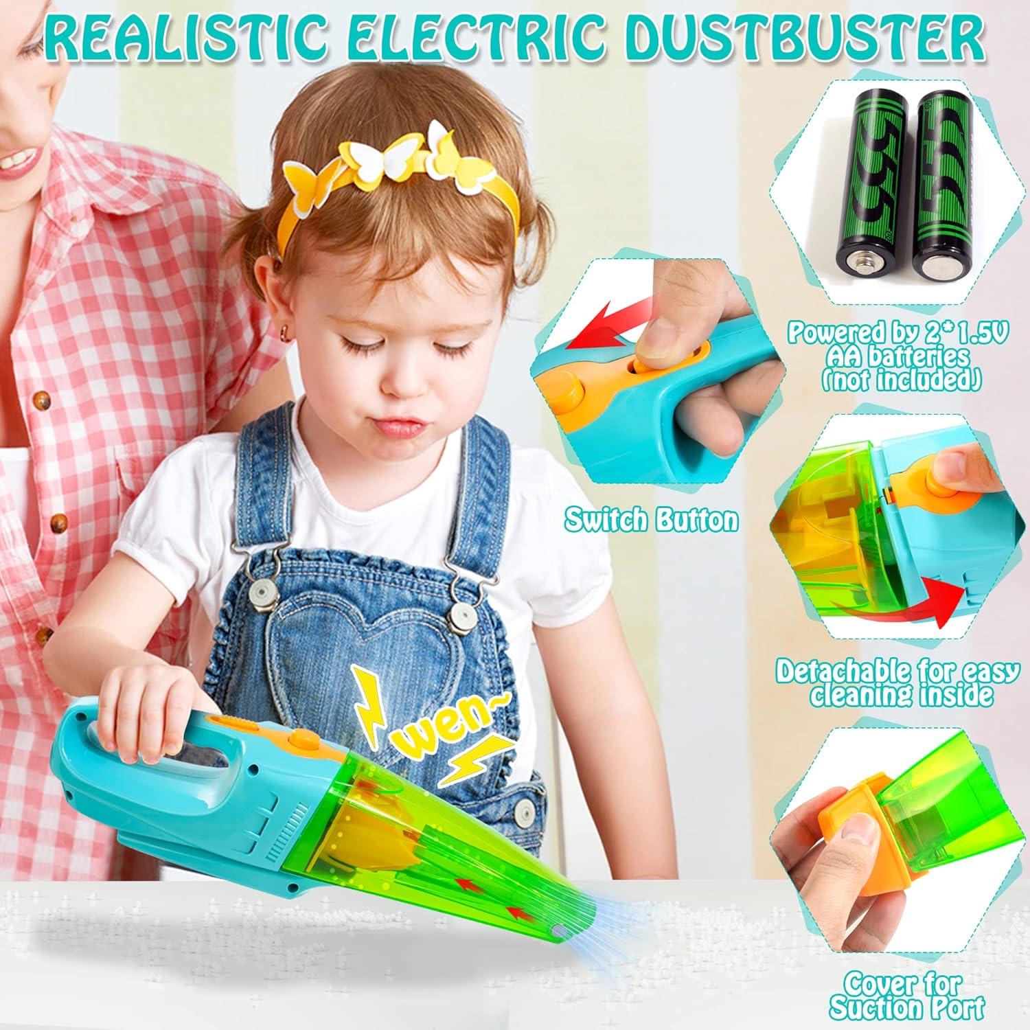 Juego de Limpieza para Niños con Aspiradora Eléctrica 8 Piezas