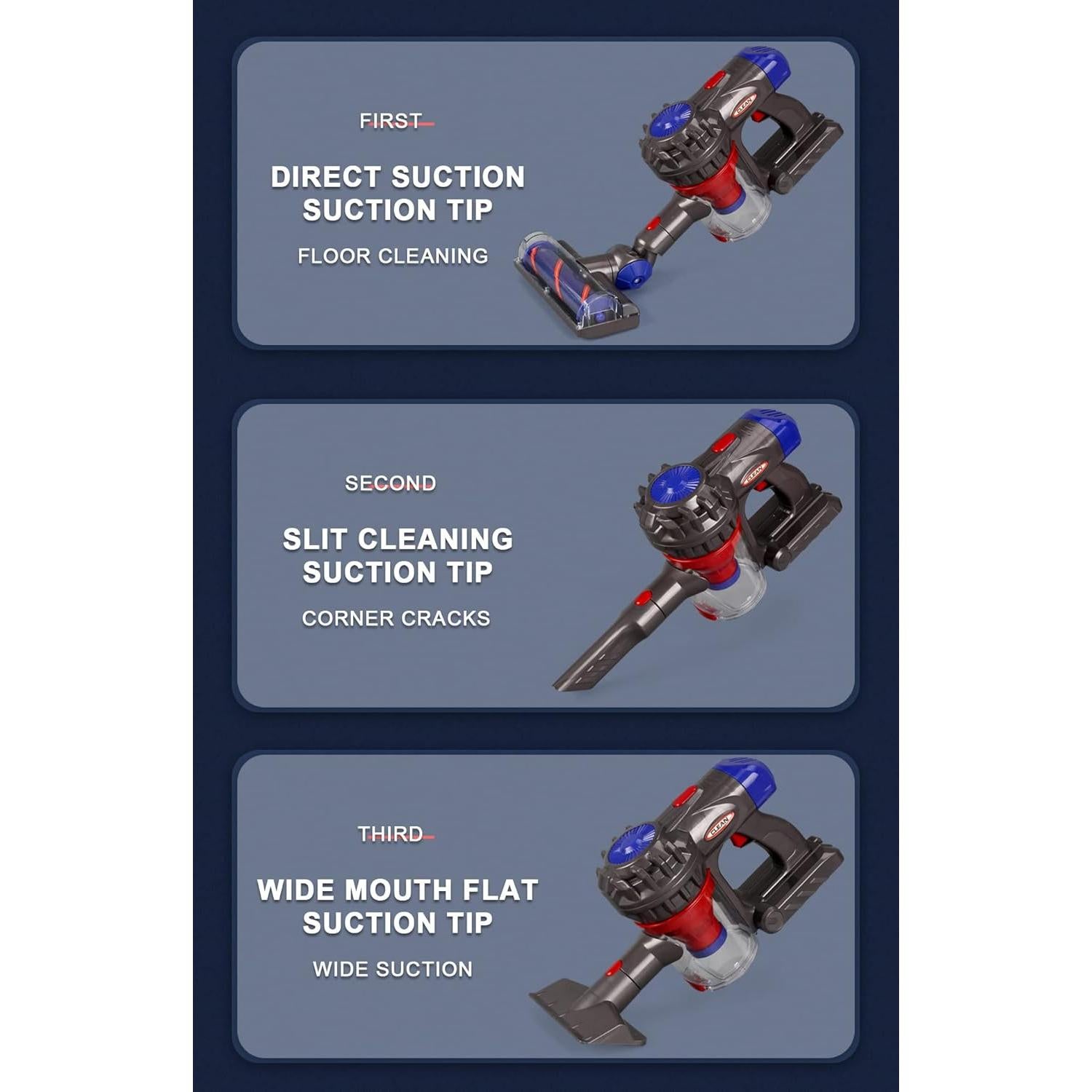 Aspiradora de Juguete Inalámbrica MEIJIABA Azul 0.97 kg