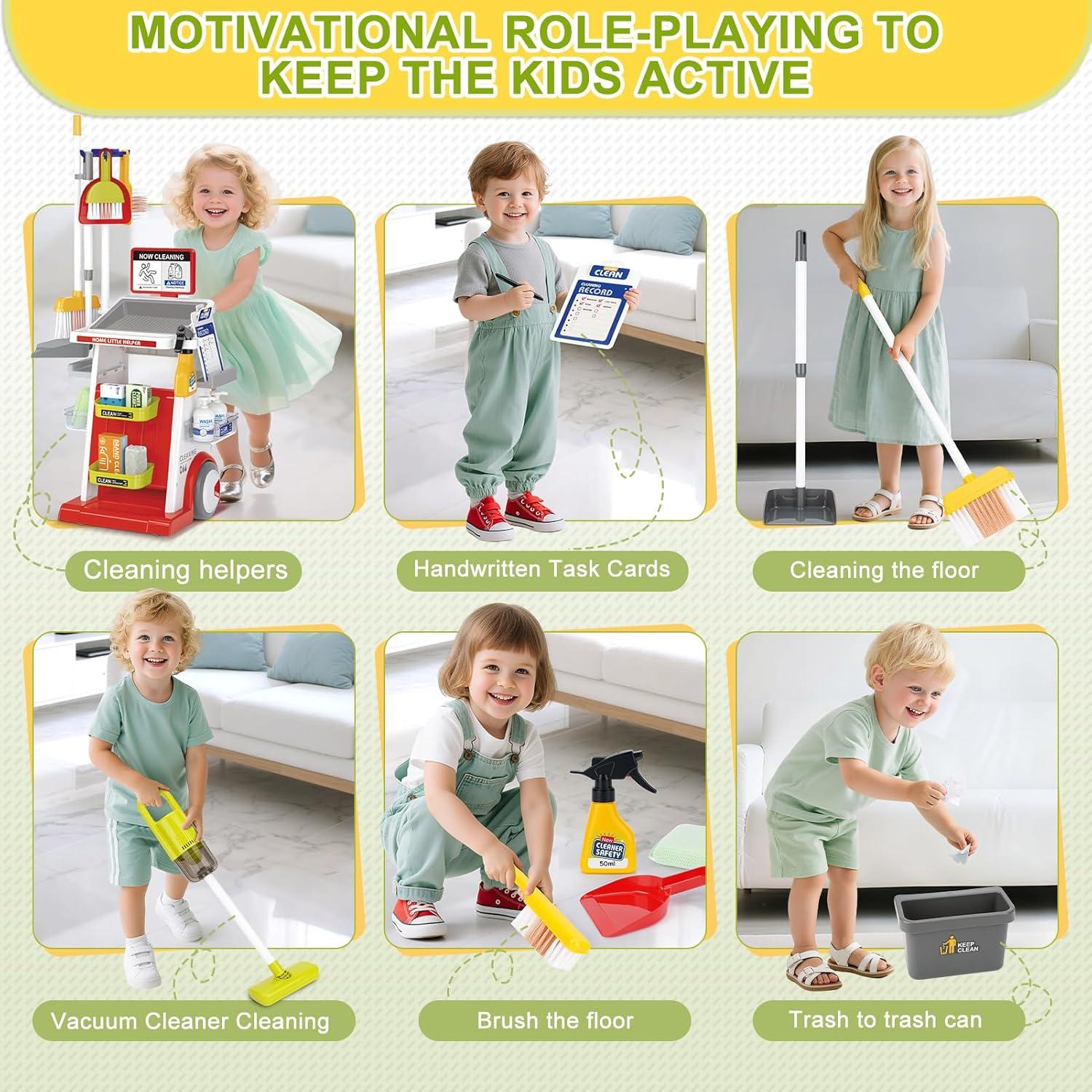 Juego de Limpieza Dreamon 19 Piezas con Aspiradora Realista