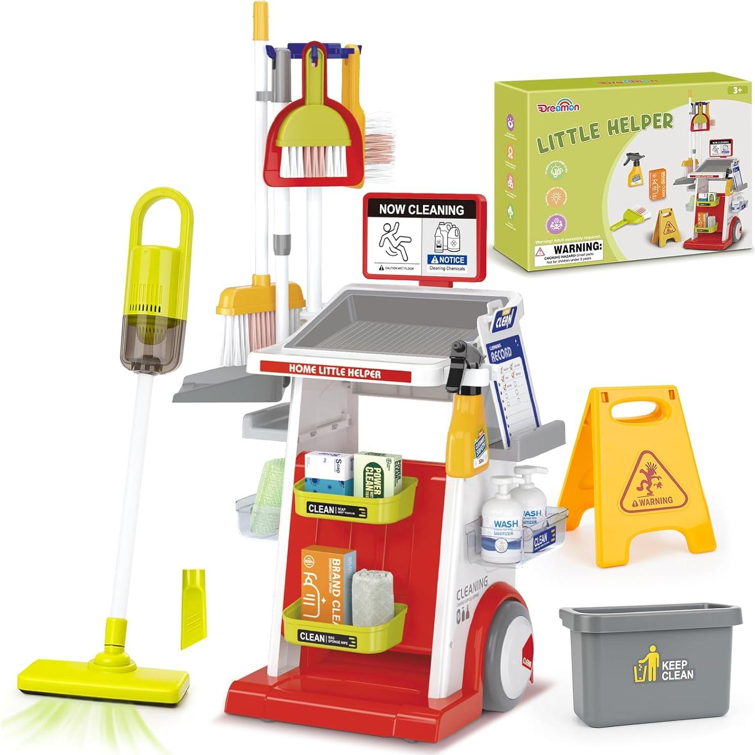 Juego de Limpieza Dreamon 19 Piezas con Aspiradora Realista
