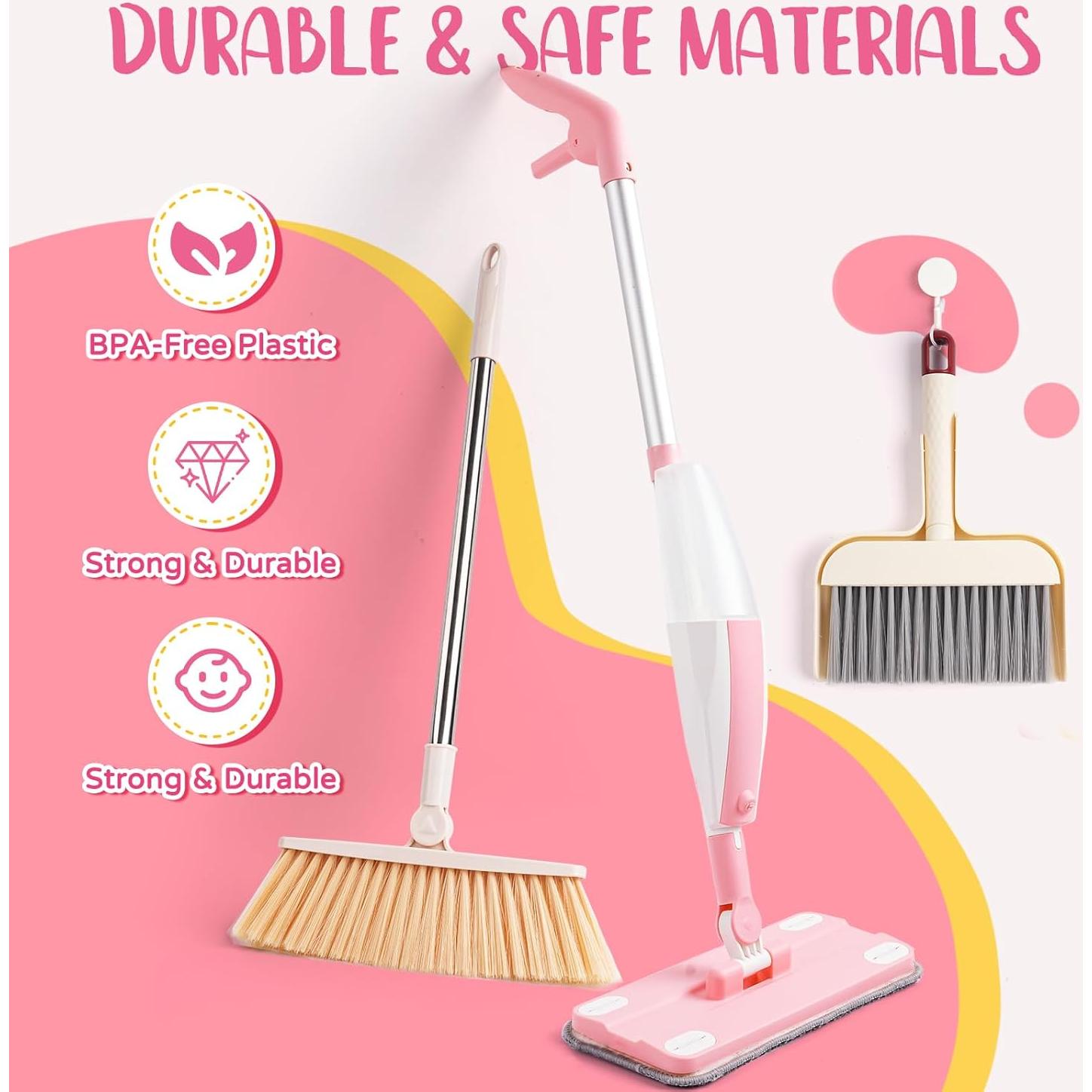 Juego de Limpieza para Niños Yeeammk Mopa Rosa 53 cm
