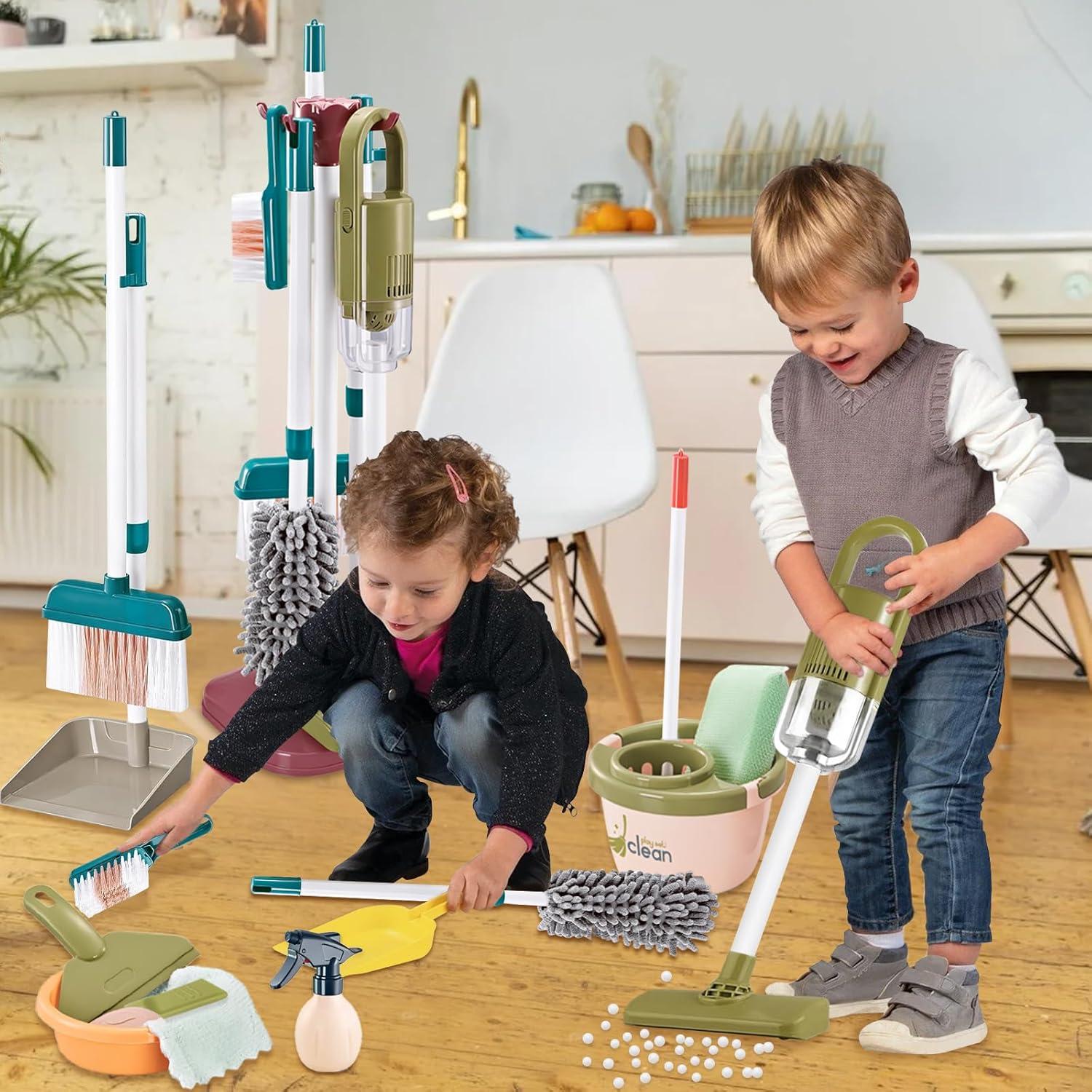 Juego de Limpieza para Niños 15PCS NEWGDN con Aspiradora