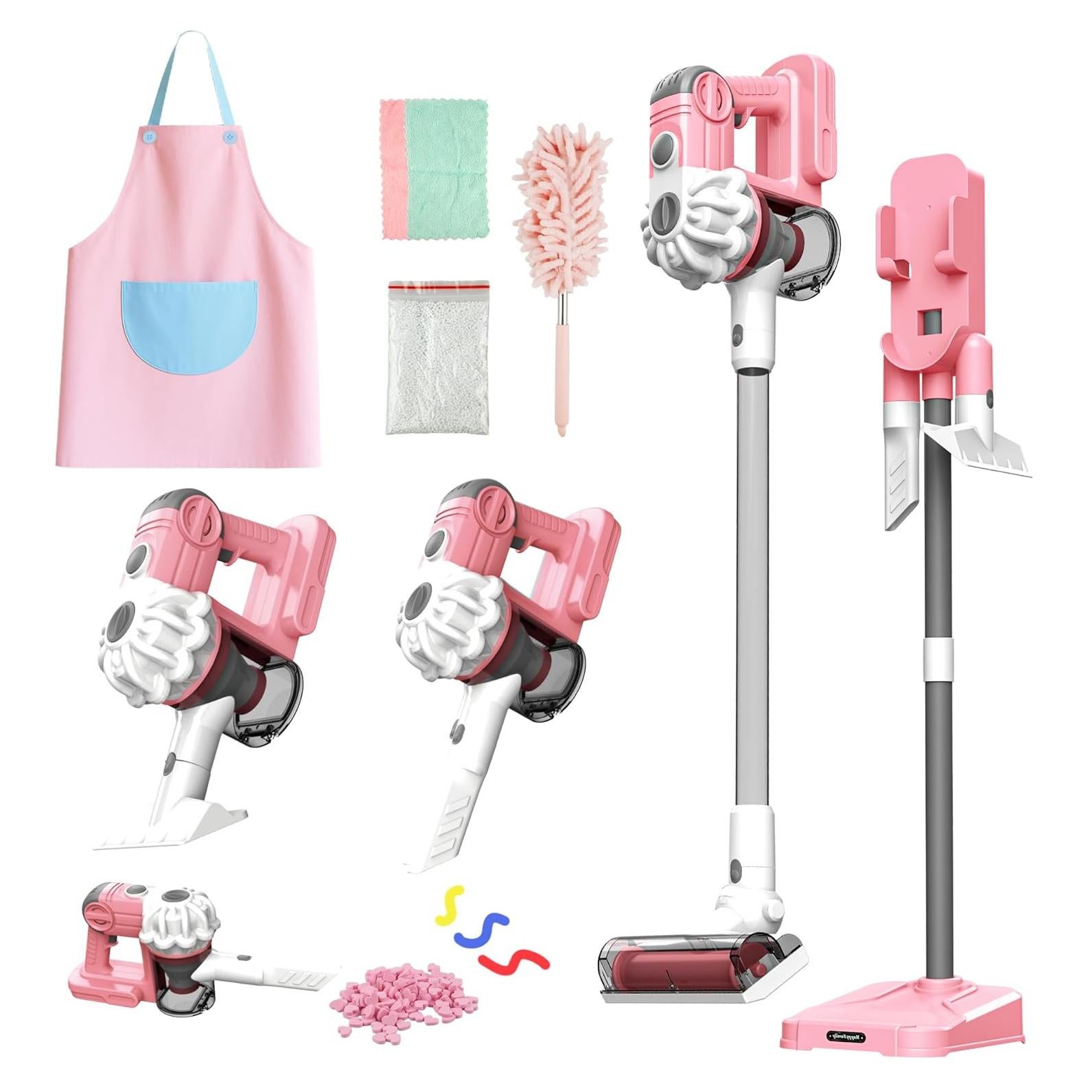 Aspiradora de Juguete SmilessKiddo 3 en 1 Rosa con Accesorios