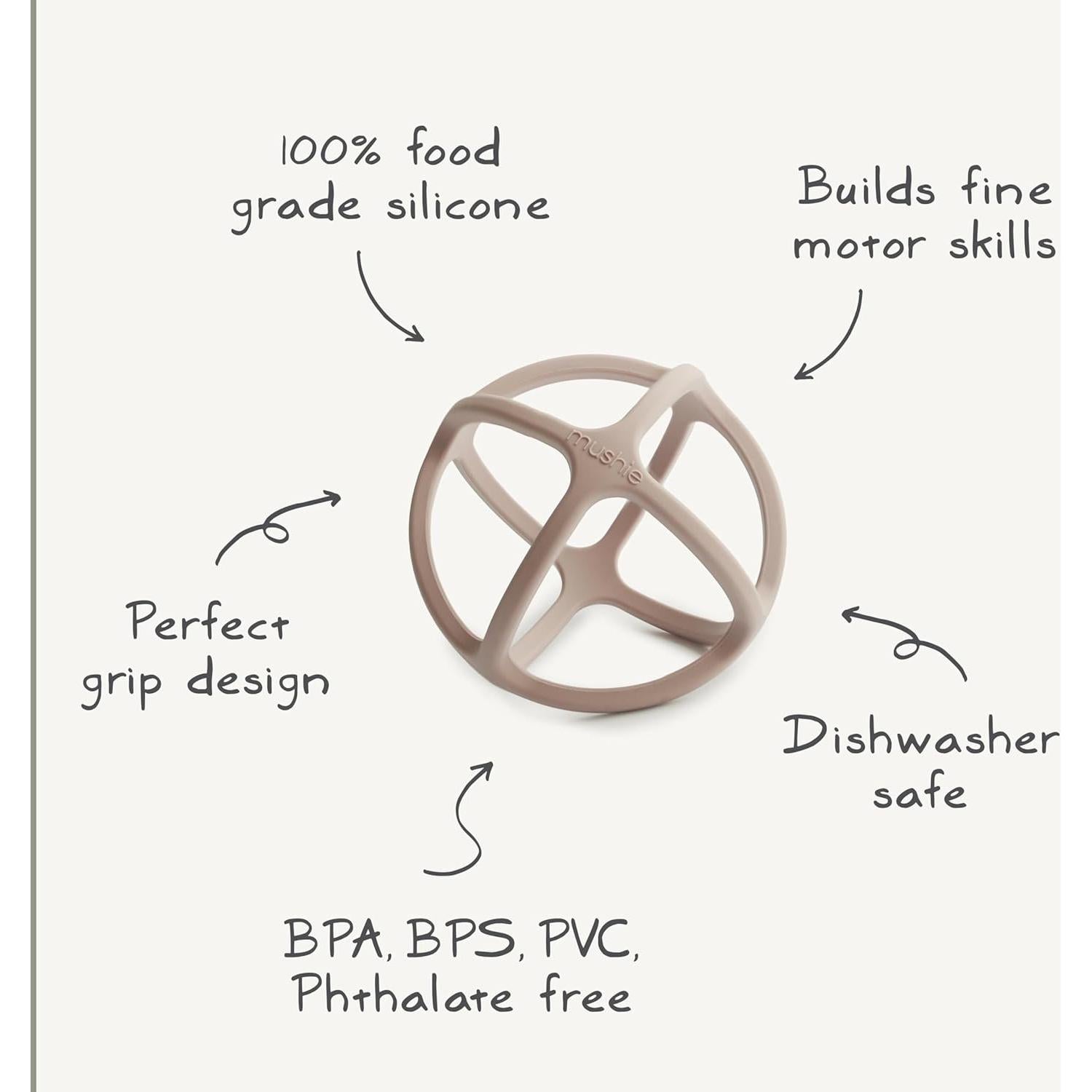 Mordedor de Silicona para Bebés Mushie Woodchuck 10.2 cm