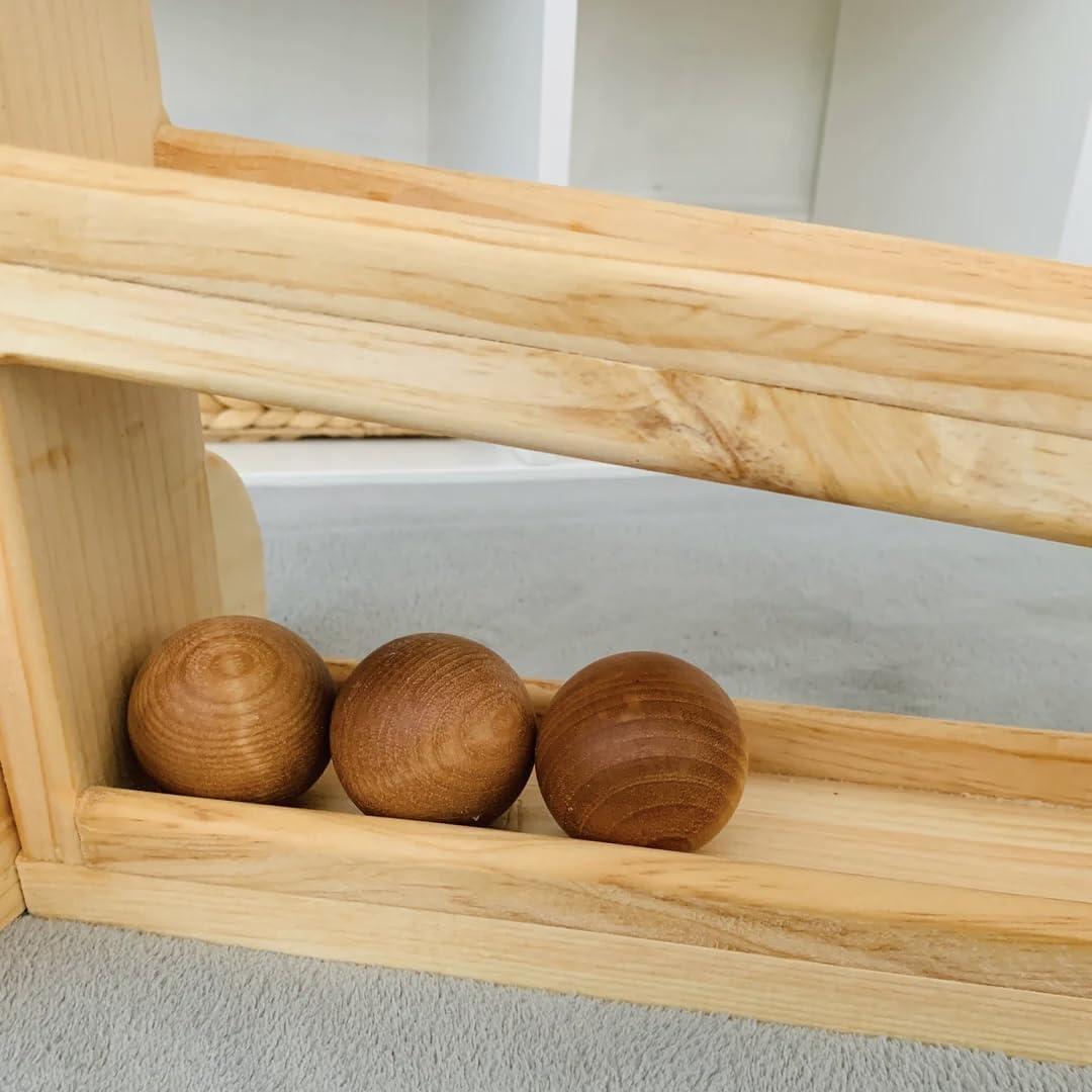 Juguete de Rampa de Bolas Montessori de Madera - Hecho a Mano