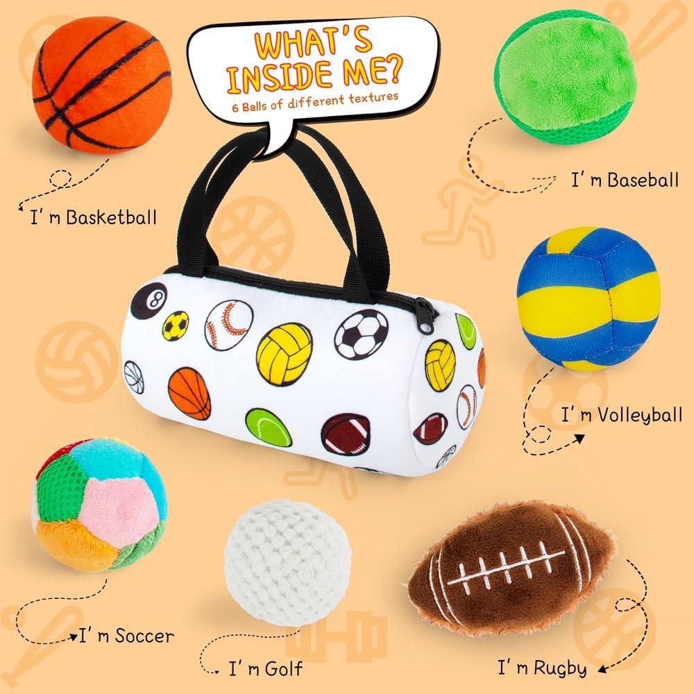 Pelotas Sensoriales para Bebés Beetoy - 6 Texturas y Sonidos