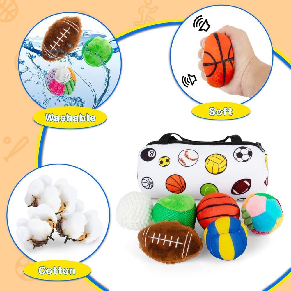 Pelotas Sensoriales para Bebés Beetoy - 6 Texturas y Sonidos