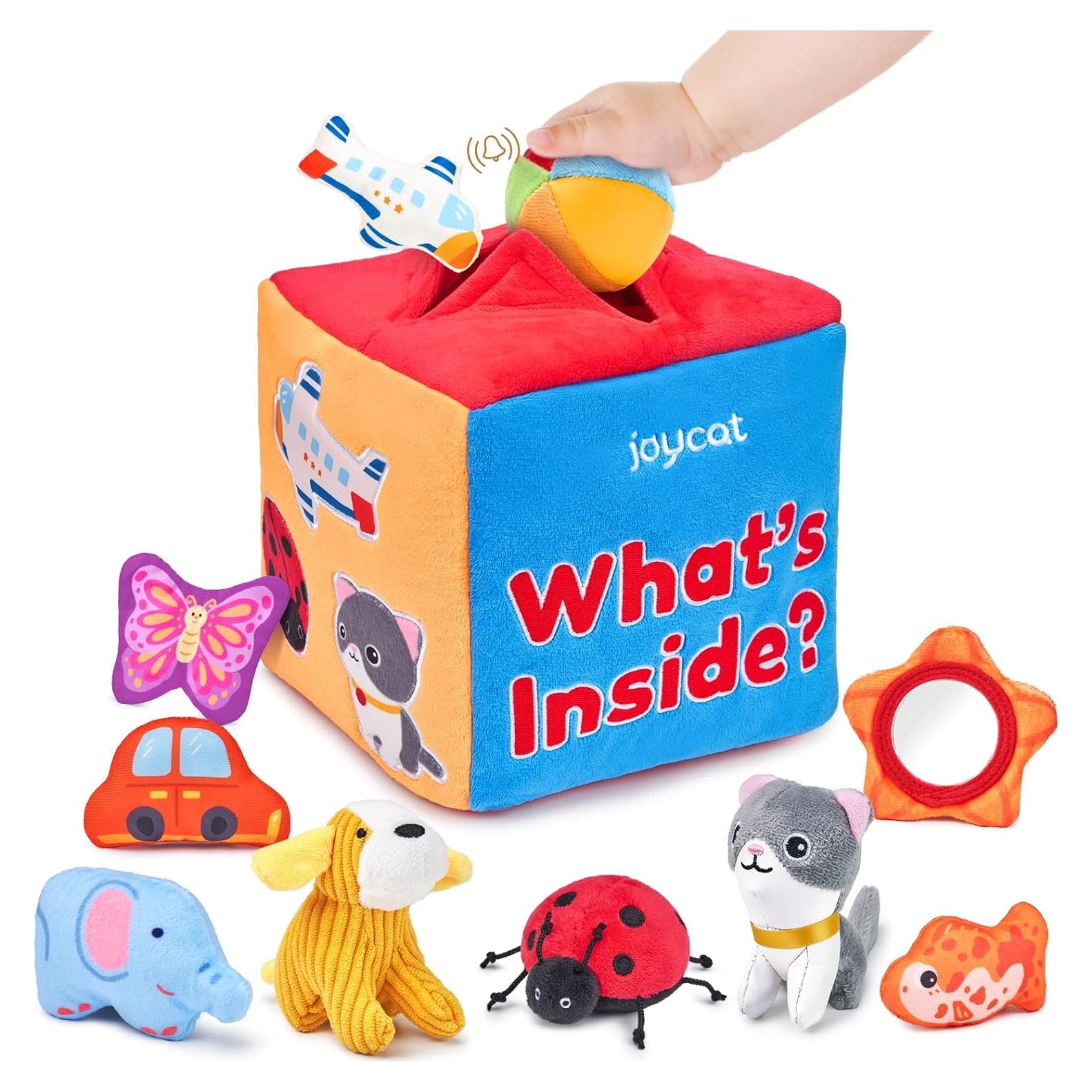 Caja Suave Misteriosa JoyCat con 10 Juguetes Sensoriales para Bebés