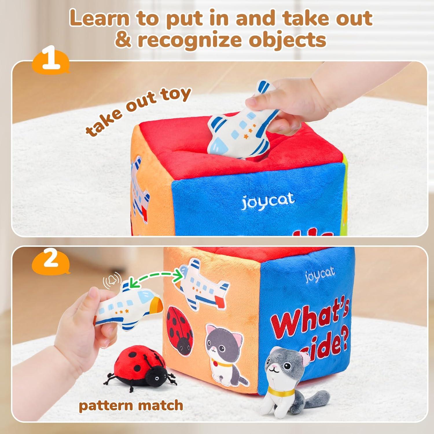 Caja Suave Misteriosa JoyCat con 10 Juguetes Sensoriales para Bebés