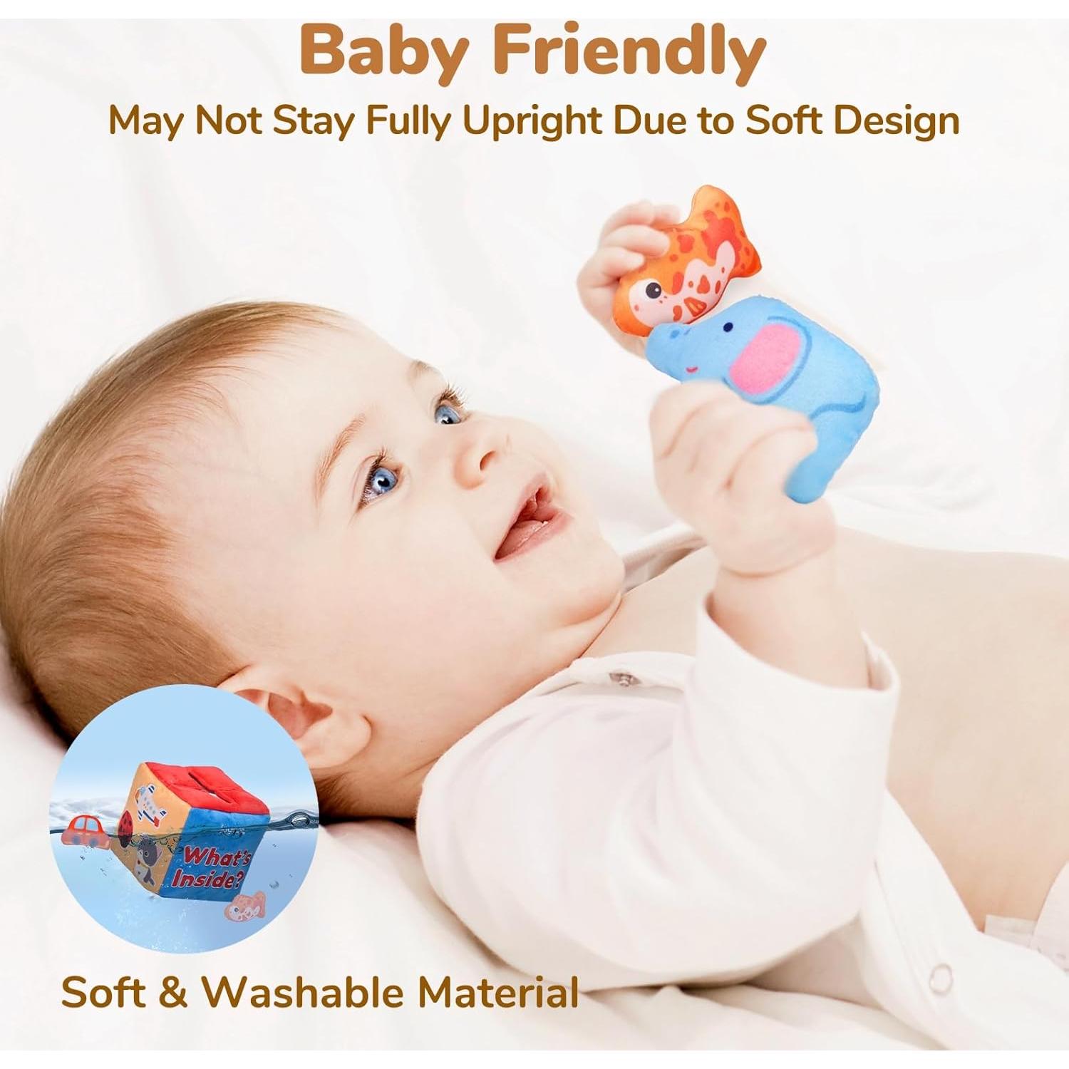 Caja Suave Misteriosa JoyCat con 10 Juguetes Sensoriales para Bebés