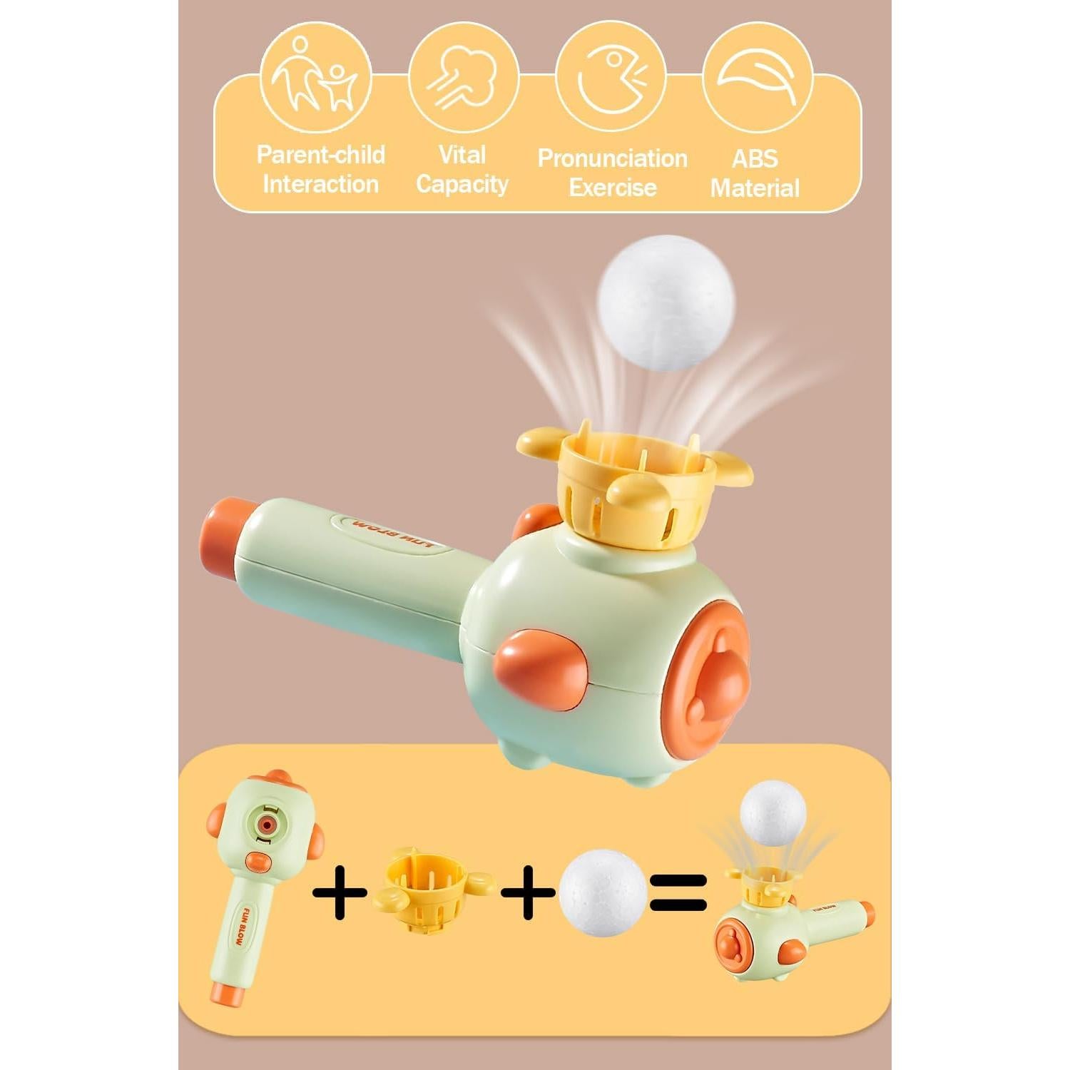 Ejercitador de Respiración ARHEQI para Niños - Juguete Sensorial 3 en 1