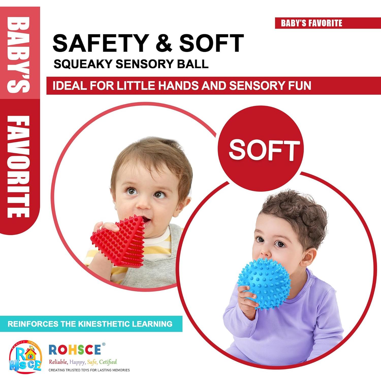 Bolas Sensoriales para Bebés ROHSCE - Juguetes Texturizados 6-12 Meses