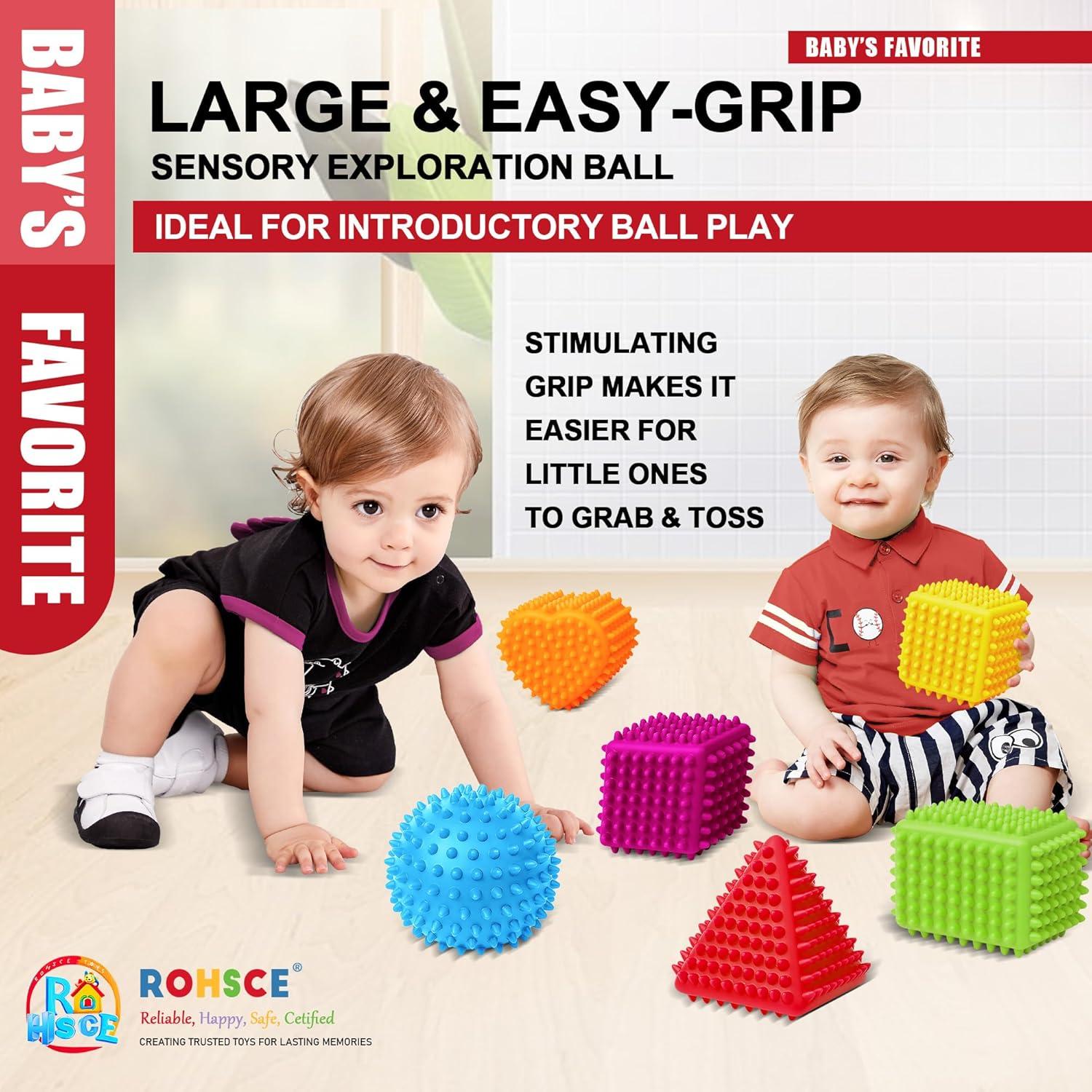 Bolas Sensoriales para Bebés ROHSCE - Juguetes Texturizados 6-12 Meses