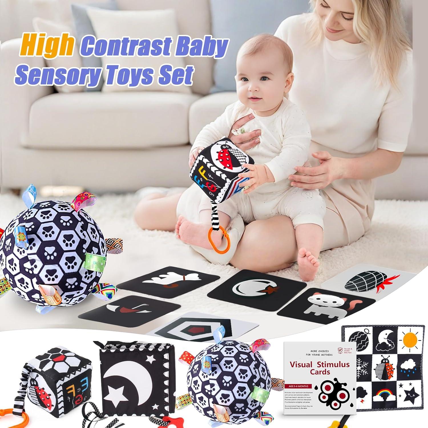 Juguetes Sensoriales Montessori Starrykids en Blanco y Negro