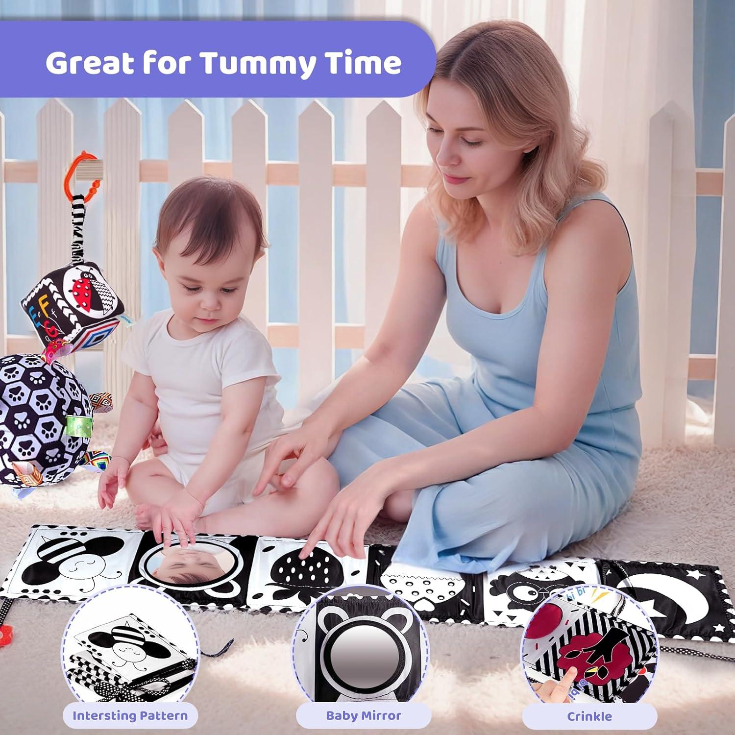 Juguetes Sensoriales Montessori Starrykids en Blanco y Negro