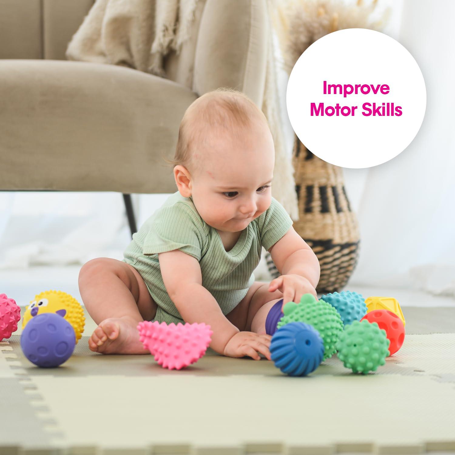 Bolas Sensoriales Mini Edushape - Paquete de 12 para Bebés