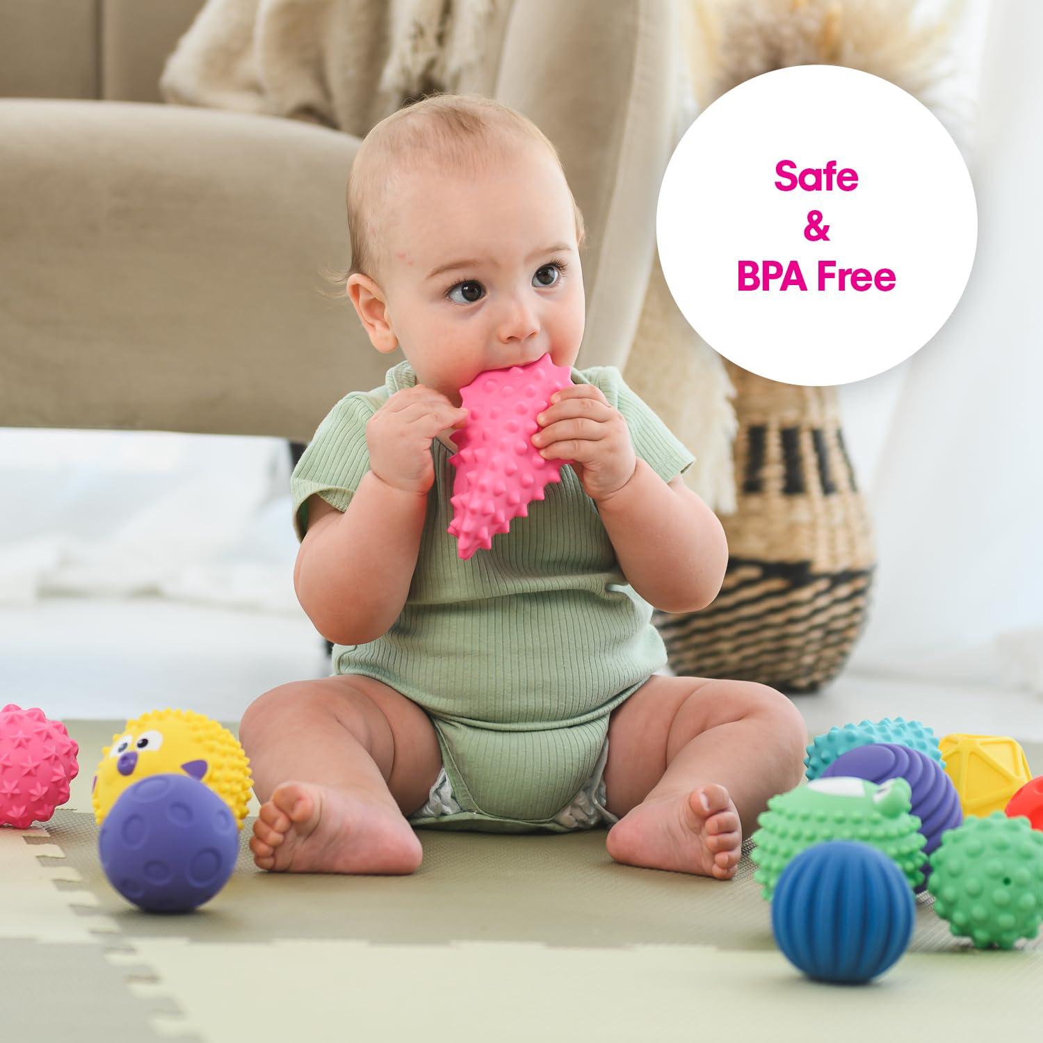 Bolas Sensoriales Mini Edushape - Paquete de 12 para Bebés