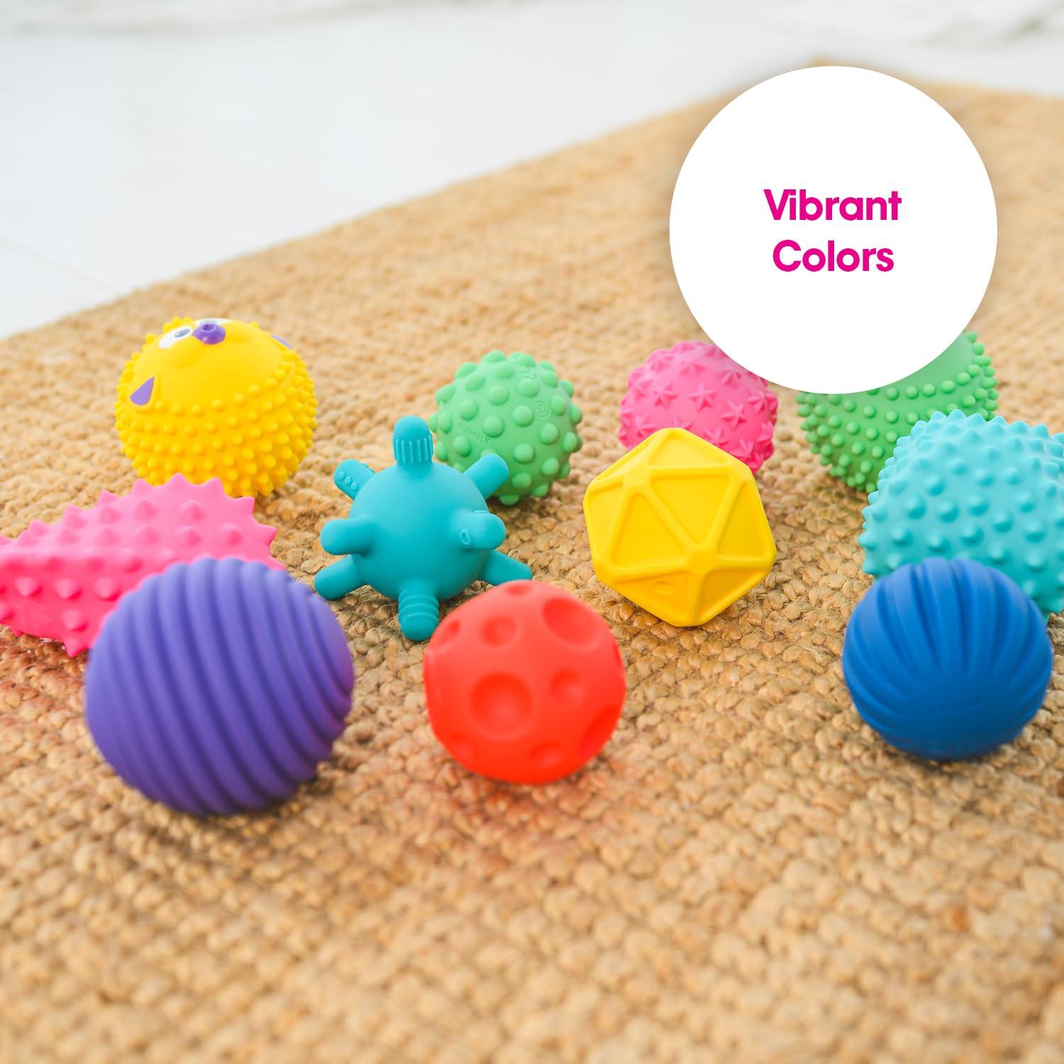 Bolas Sensoriales Mini Edushape - Paquete de 12 para Bebés