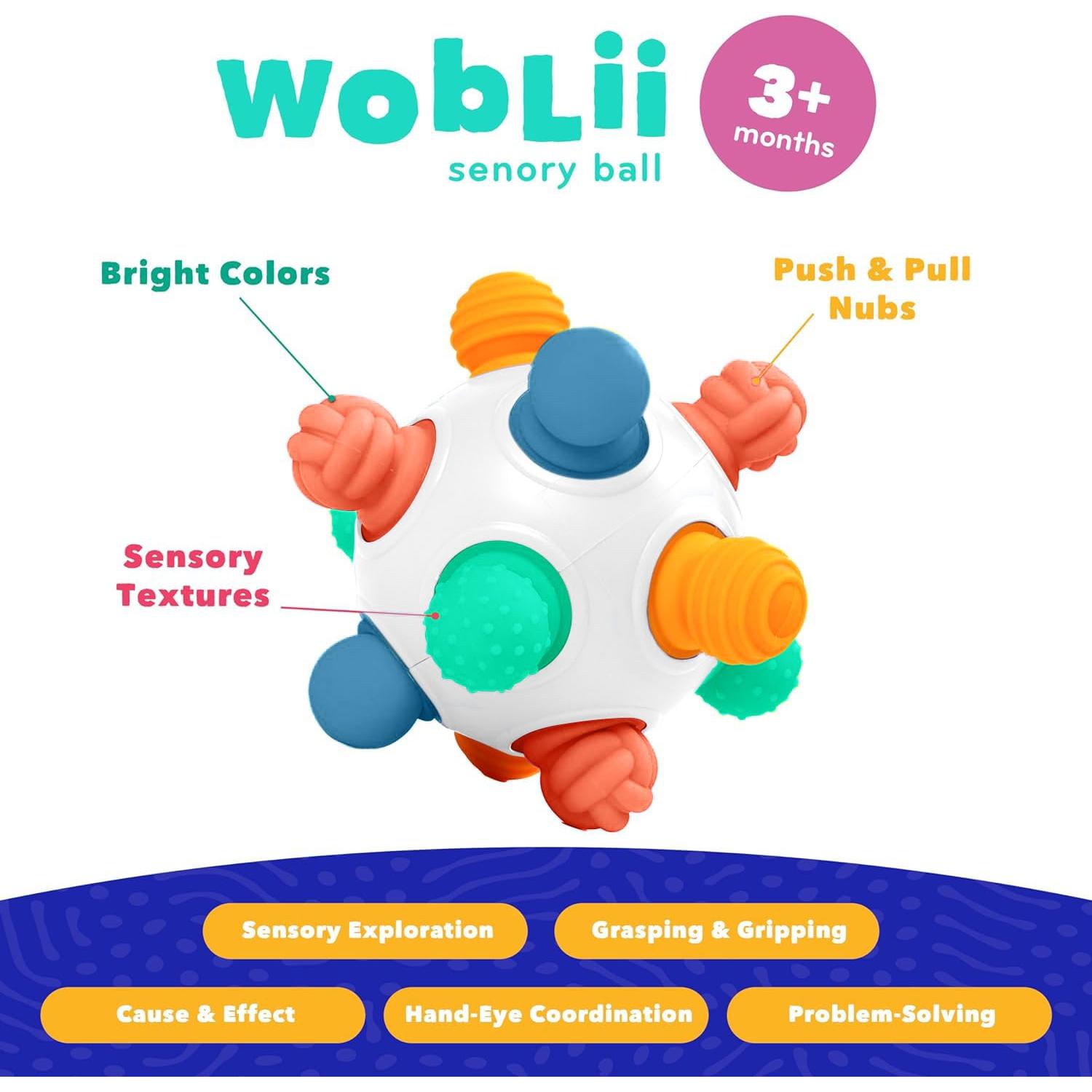 Juguete Sensorial Mobi Woblii Platinum para Bebés 3+ Meses