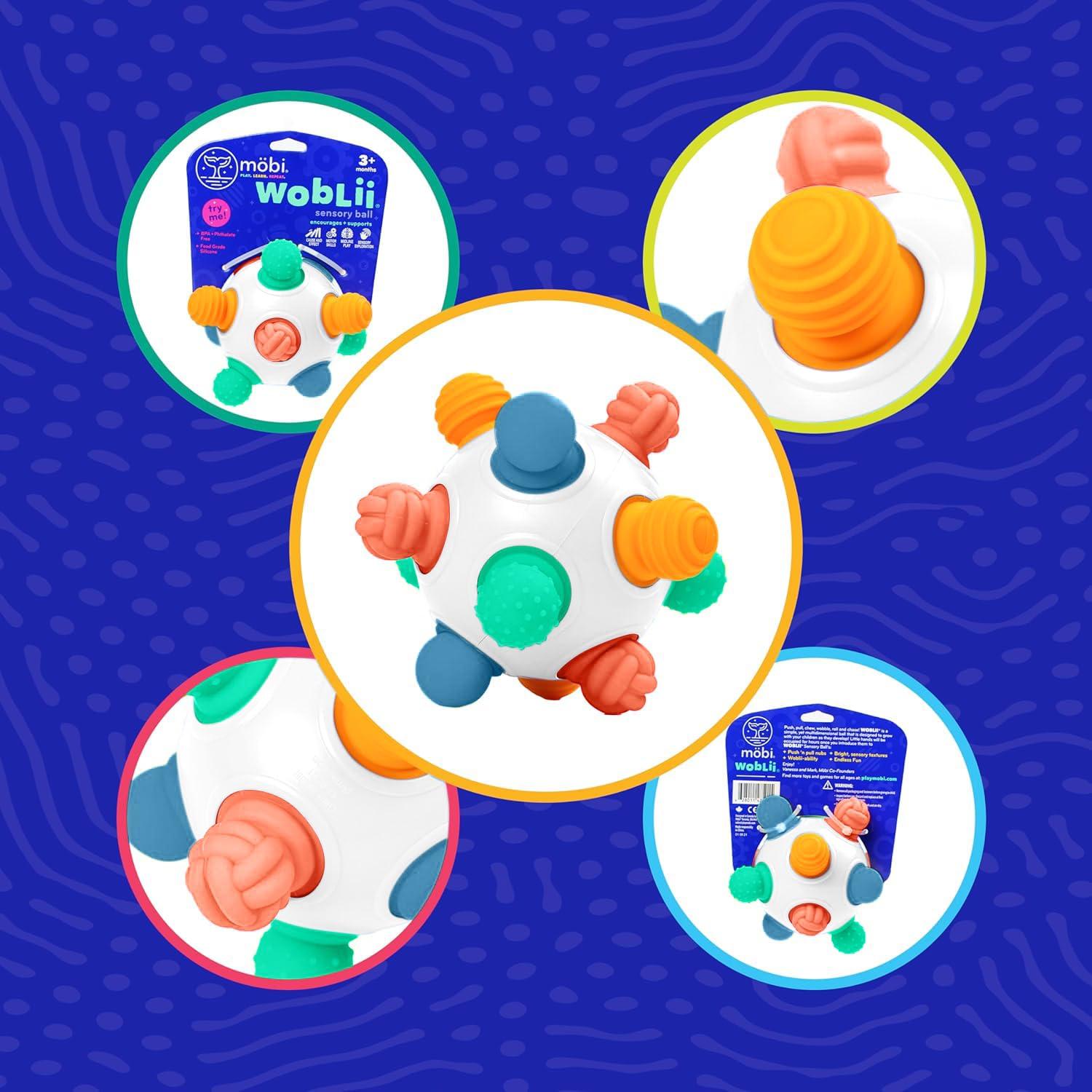 Juguete Sensorial Mobi Woblii Platinum para Bebés 3+ Meses