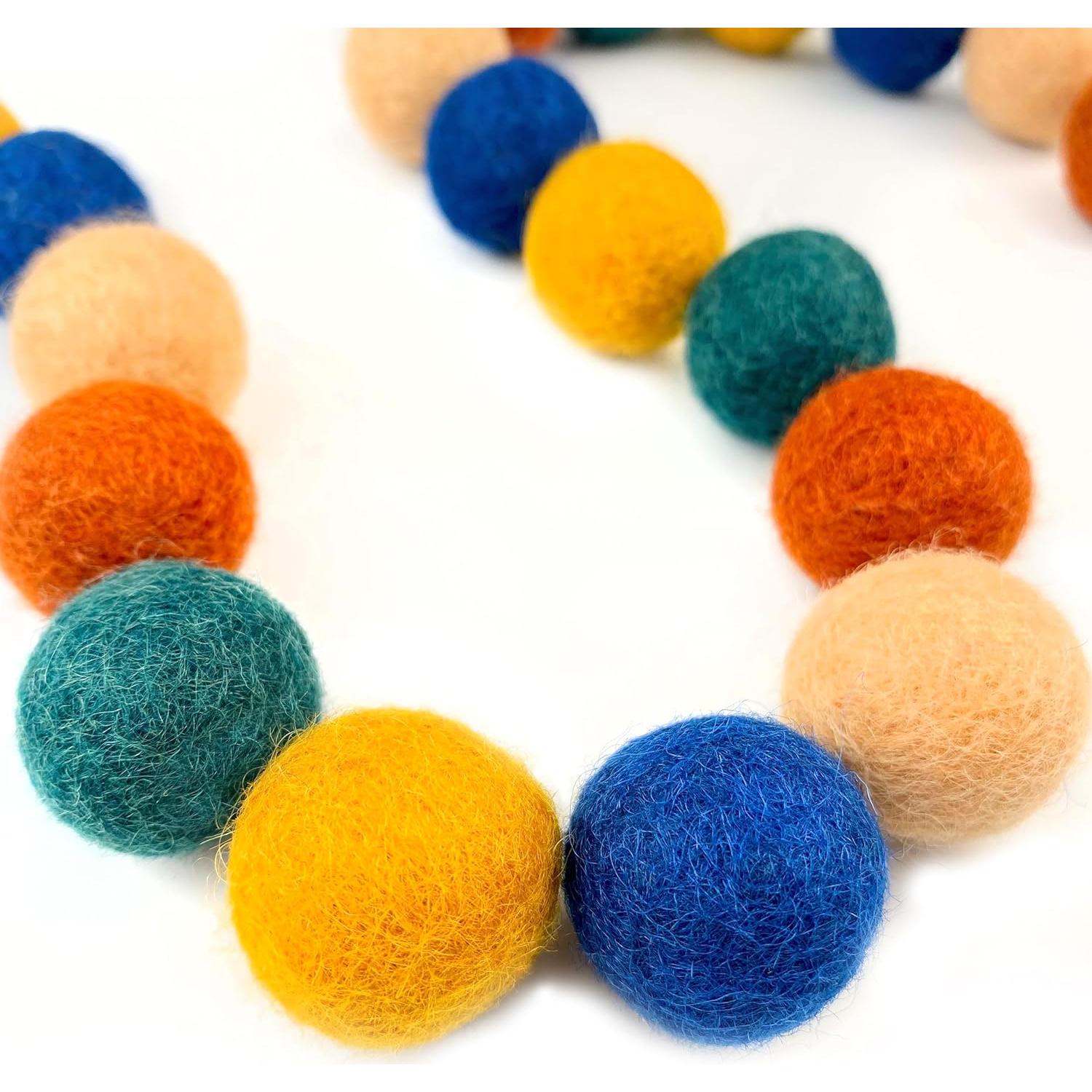 Pompones de Lana de Fieltro 50 Piezas Flor Silvestre Bosque