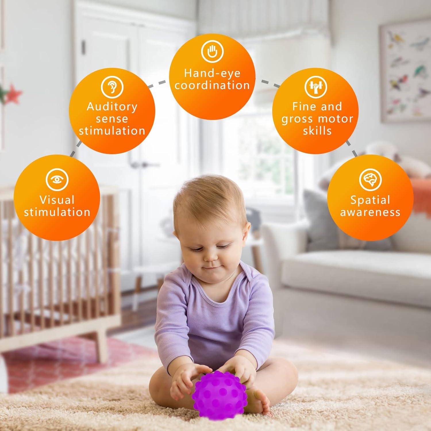 Pelotas Sensoriales ROHSCE 6pcs para Bebés y Niños 1-3 Años