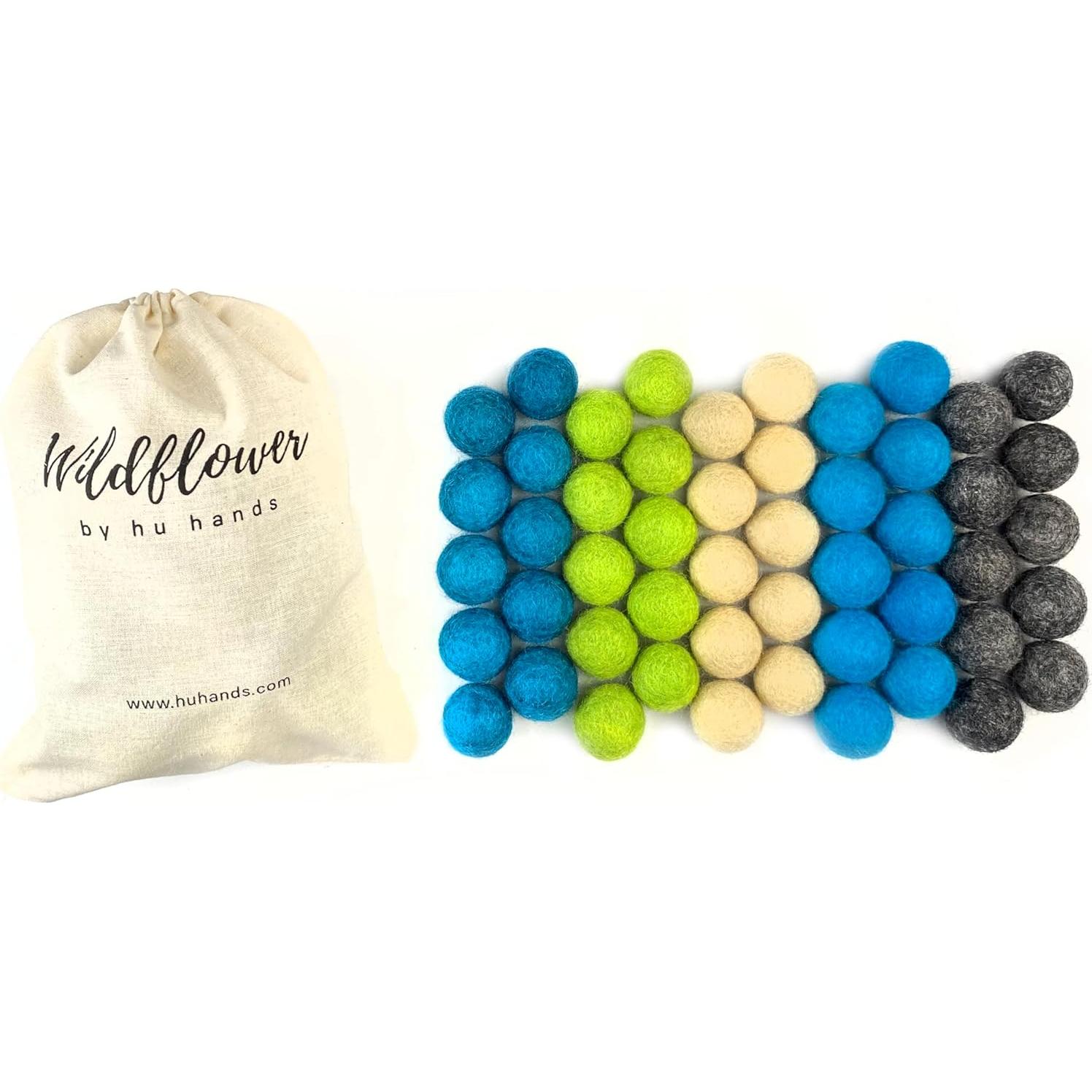 Pompones de Fieltro Hechos a Mano Island Cove - 50 Piezas