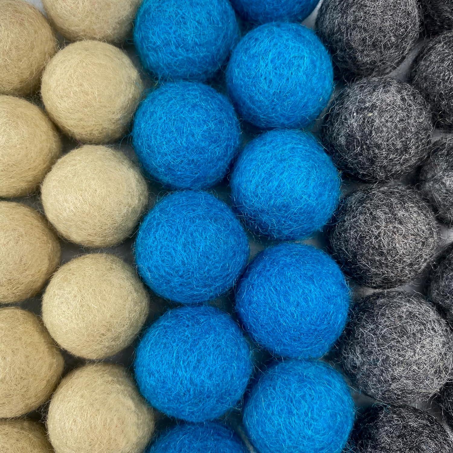 Pompones de Fieltro Hechos a Mano Island Cove - 50 Piezas