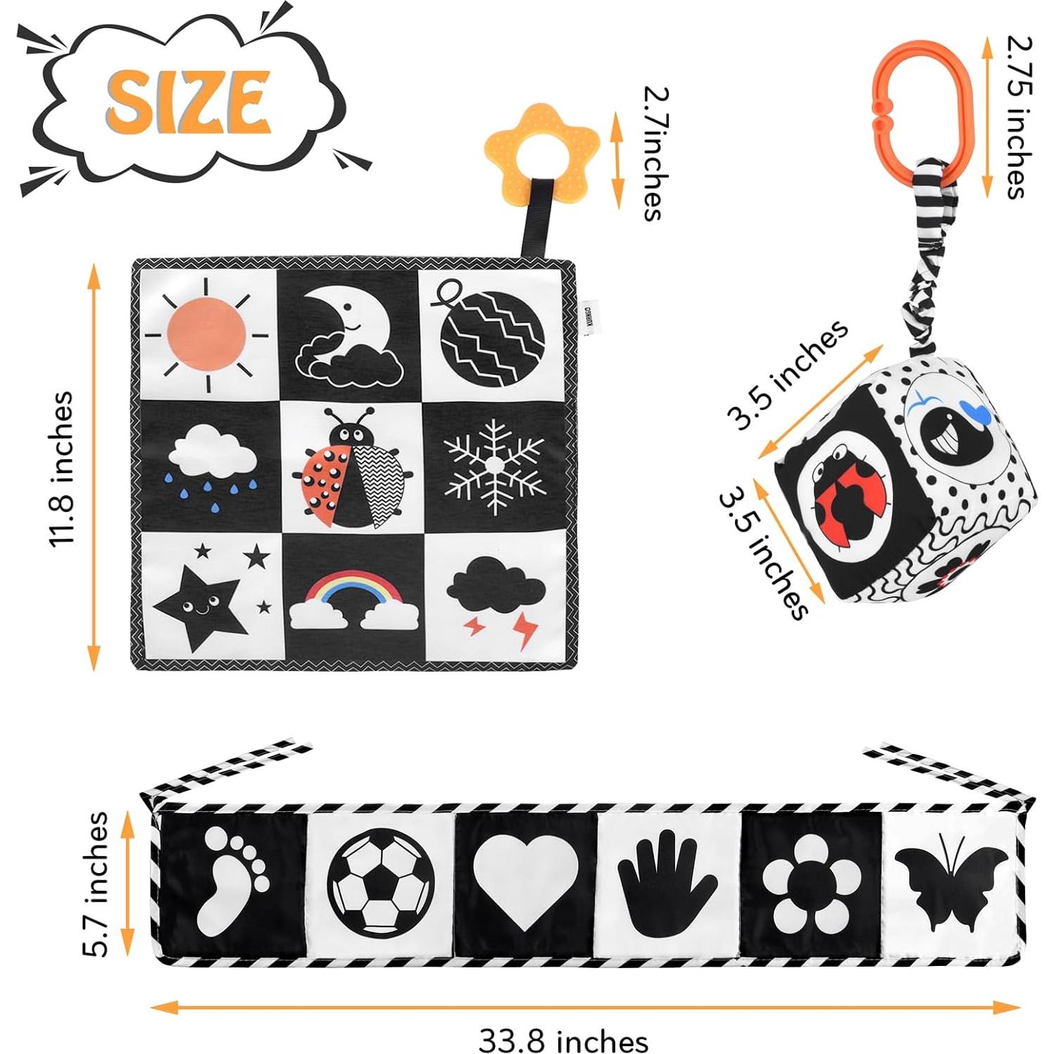Juguetes Sensoriales para Bebés SAMMAS 0-3 Meses 3 Pcs