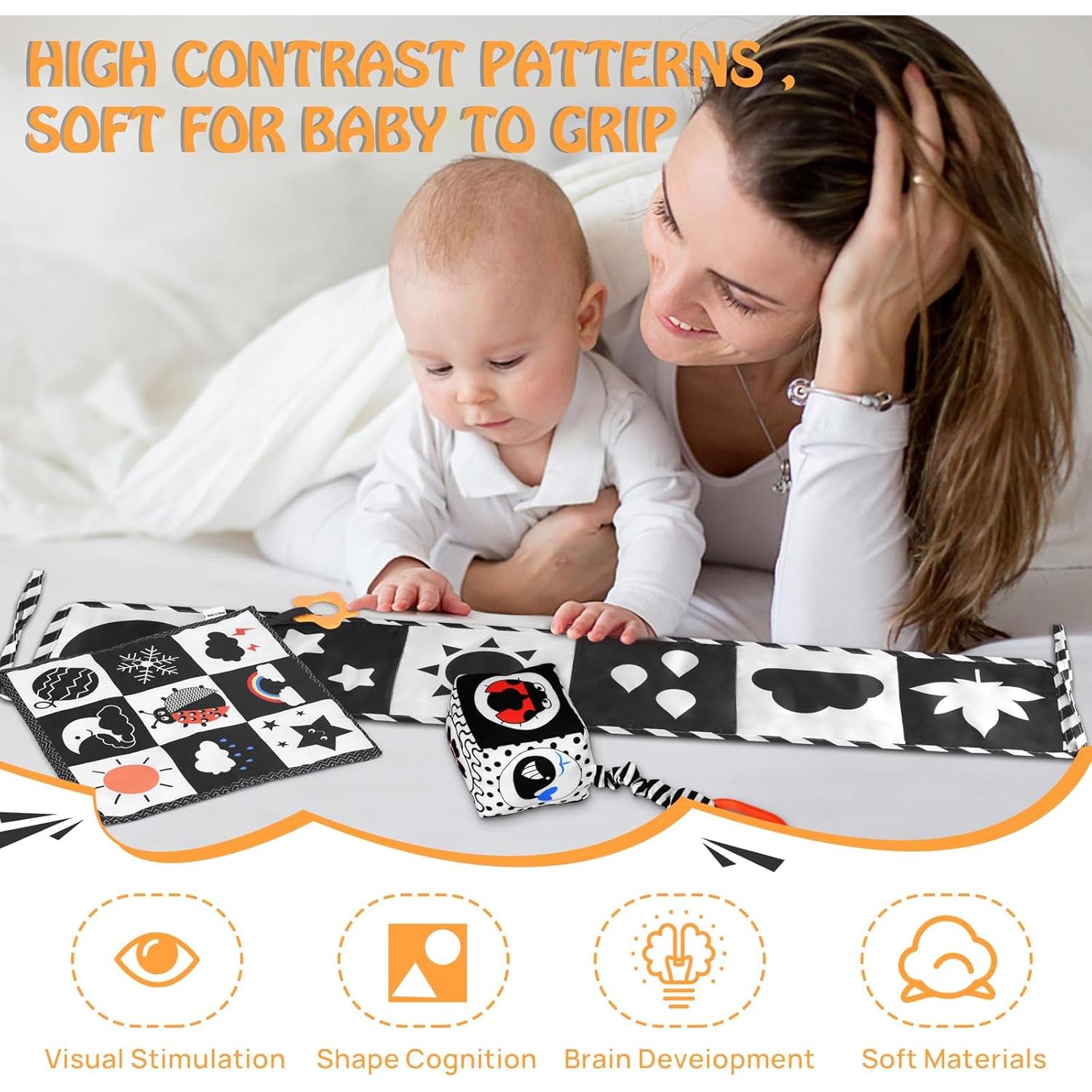 Juguetes Sensoriales para Bebés SAMMAS 0-3 Meses 3 Pcs