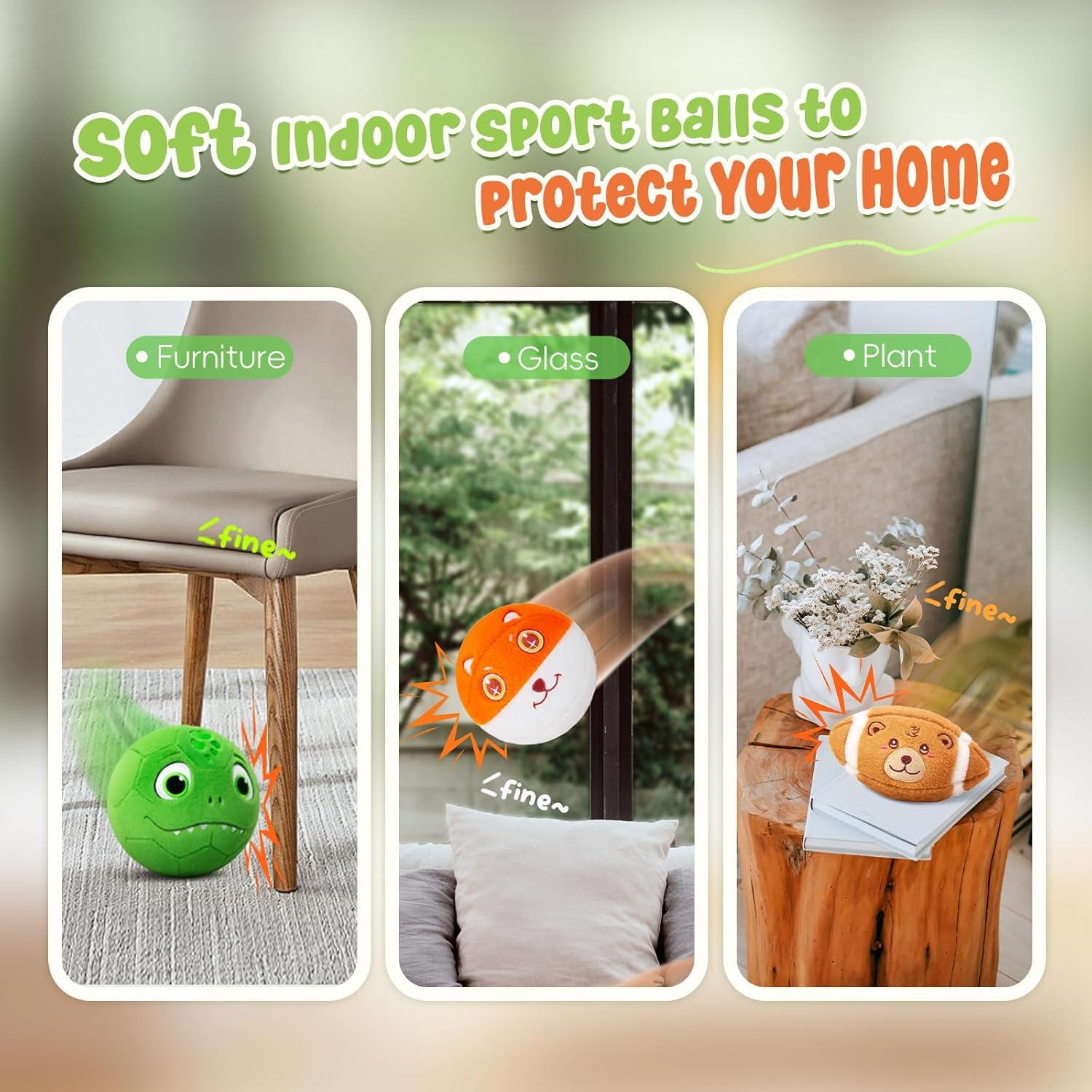 Conjunto de 3 Pelotas Suaves VangeBow para Niños 1-5 Años