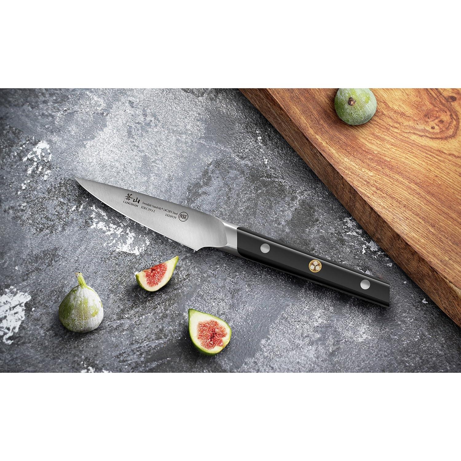 Juego de Cuchillos Forjados Cangshan TC 3 Piezas Acero Sueco