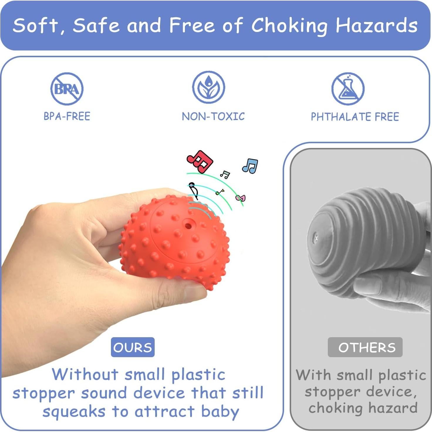 Bolas Sensoriales CALEST 10 PCE para Bebés 6-12 Meses