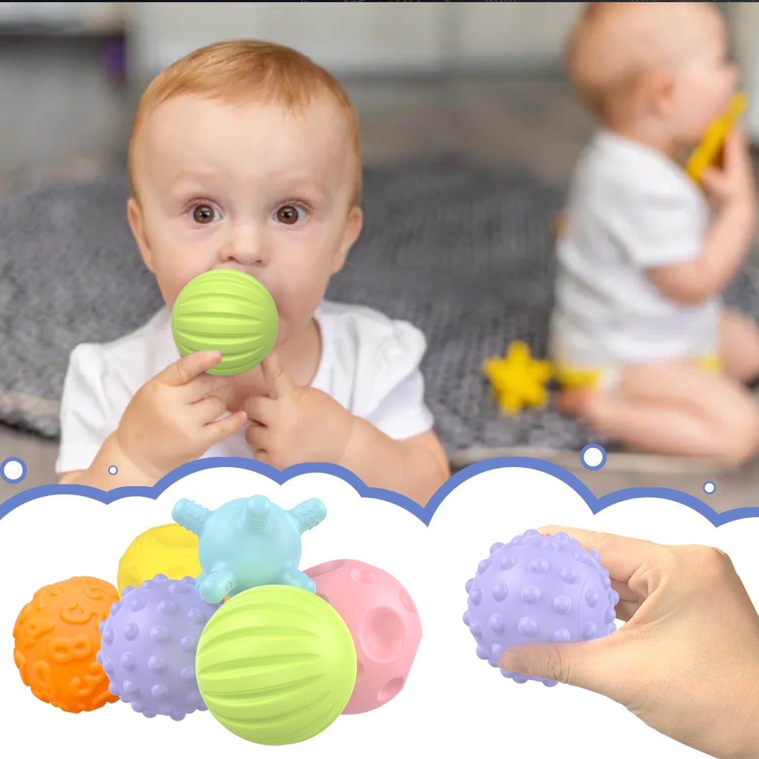 Bolas Sensoriales CALEST 10 PCE para Bebés 6-12 Meses
