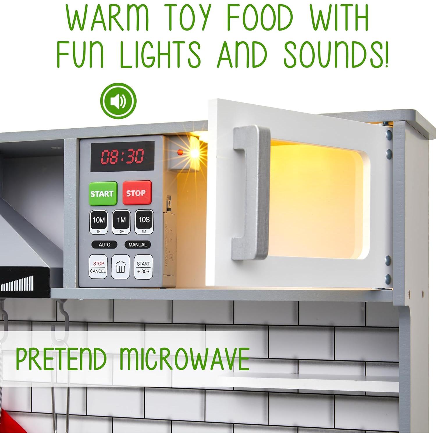 Juego de Cocina de Madera Lil' Jumbl para Niños 65x30x93cm