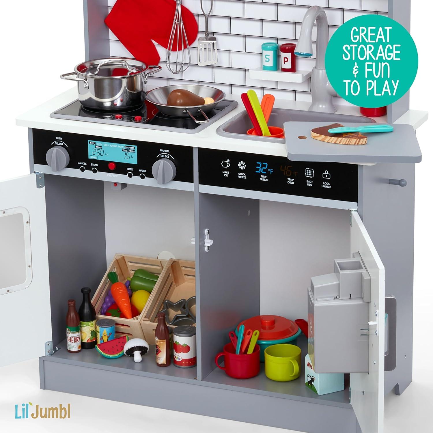 Juego de Cocina de Madera Lil' Jumbl para Niños 65x30x93cm
