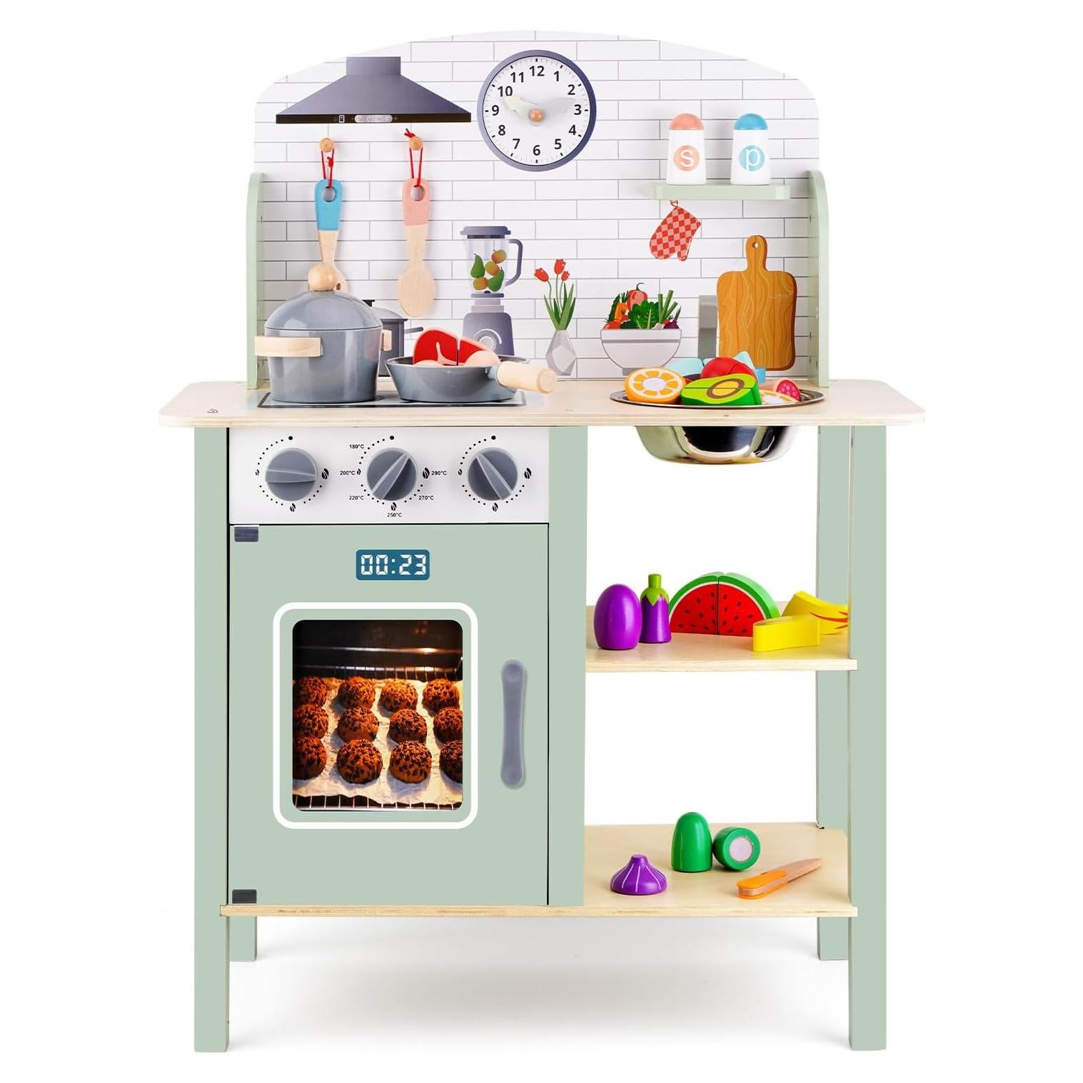 Cocina de Madera para Niños Shenzhenshikedikeran 60x29.5x80.8cm