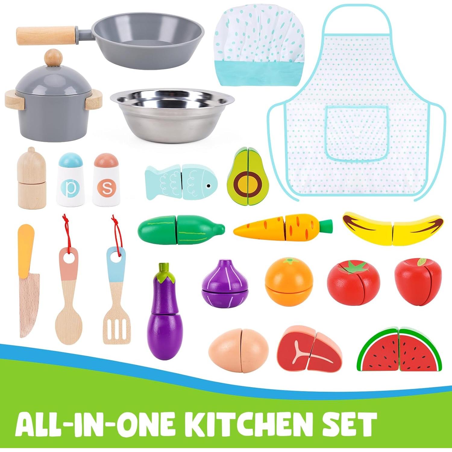 Cocina de Madera para Niños Shenzhenshikedikeran 60x29.5x80.8cm