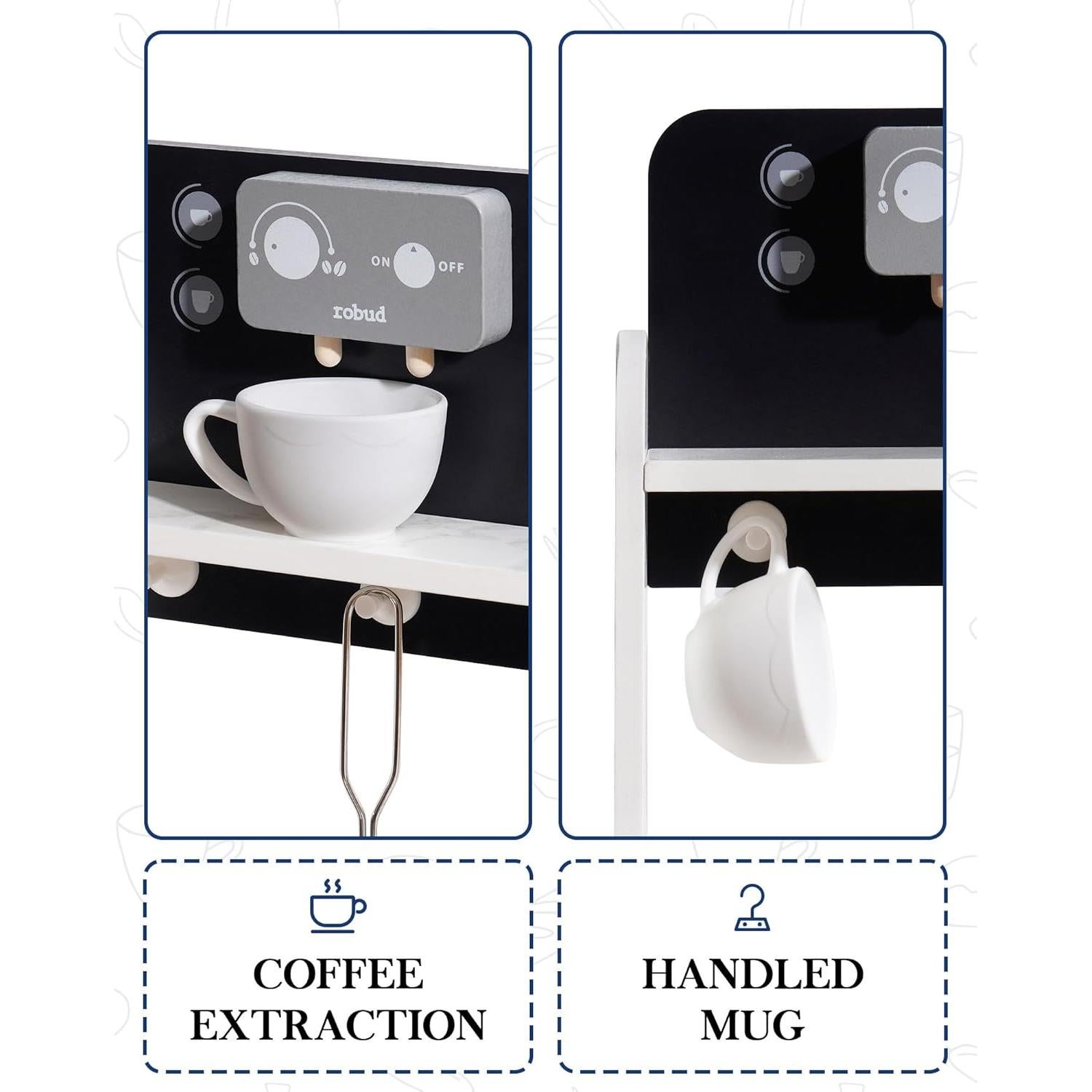 Conjunto de Cocina de Madera ROBUD con Estufa y Horno Realistas