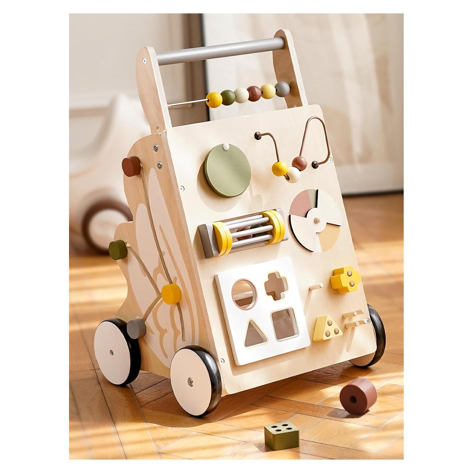 Andador de Madera VBABY Ajustable Montessori para Bebés 1-3 Años
