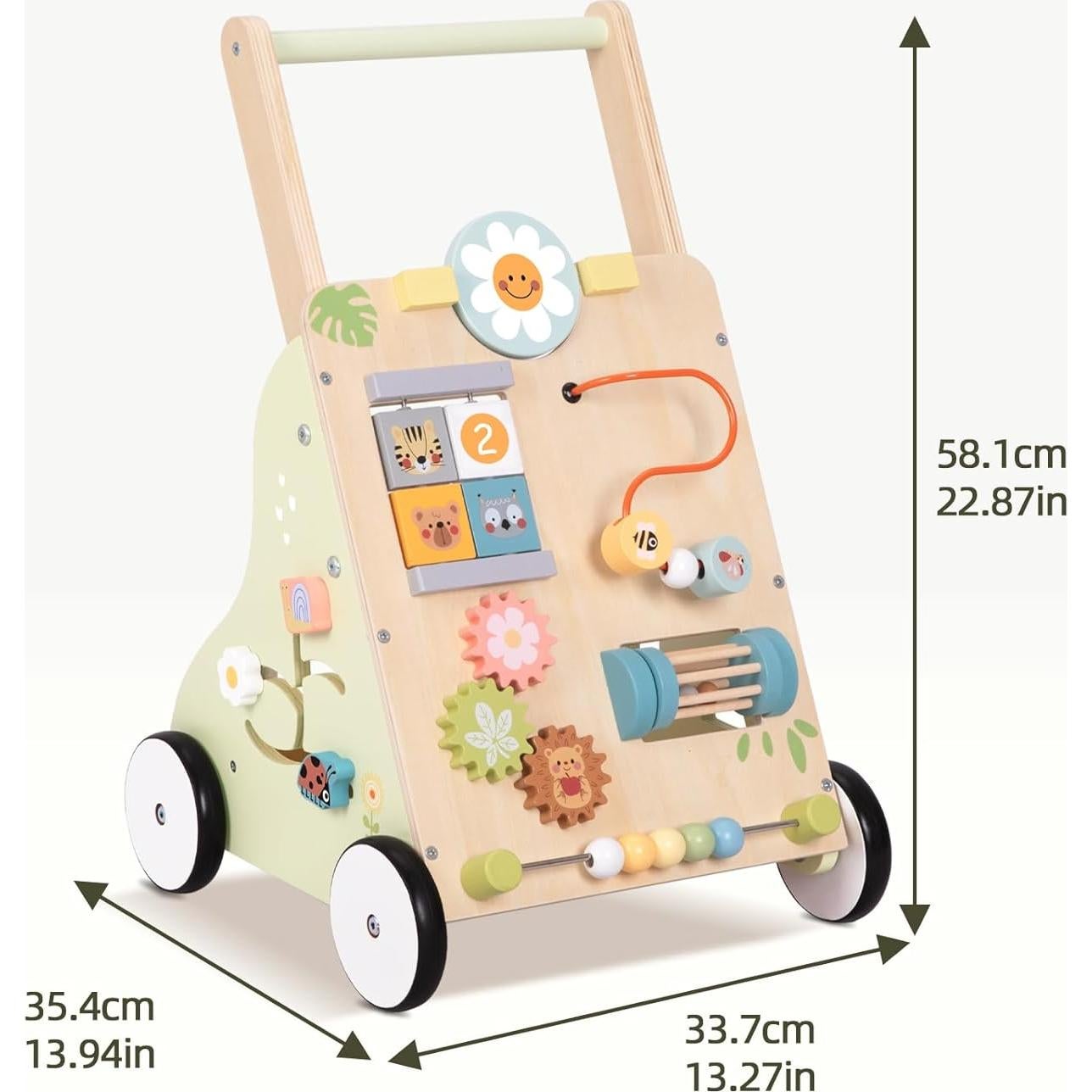 Caminador de Bebé de Madera OOOK Montessori con Actividades